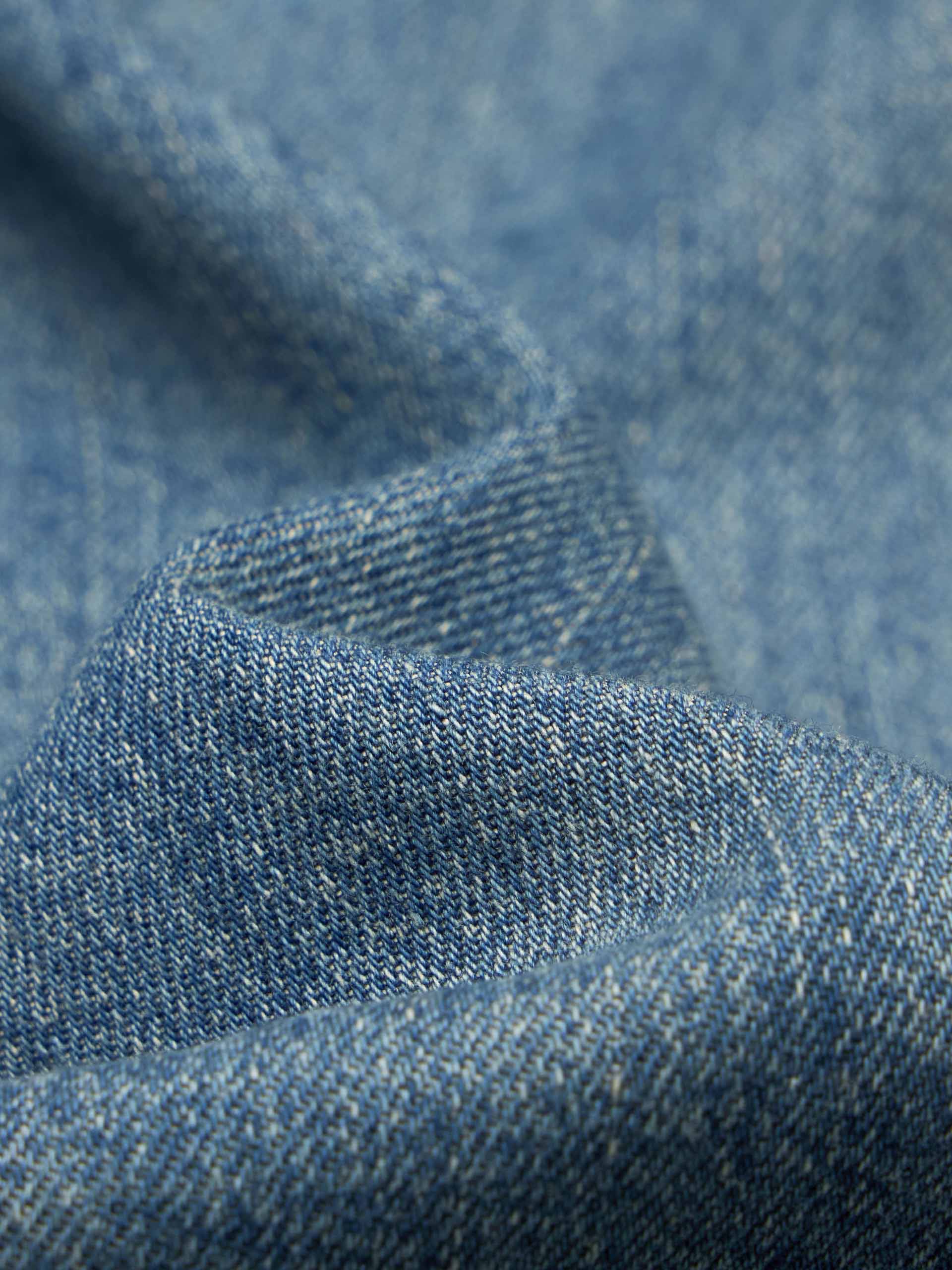 Rhinestone Necktie Denim Shirt - Image 4
