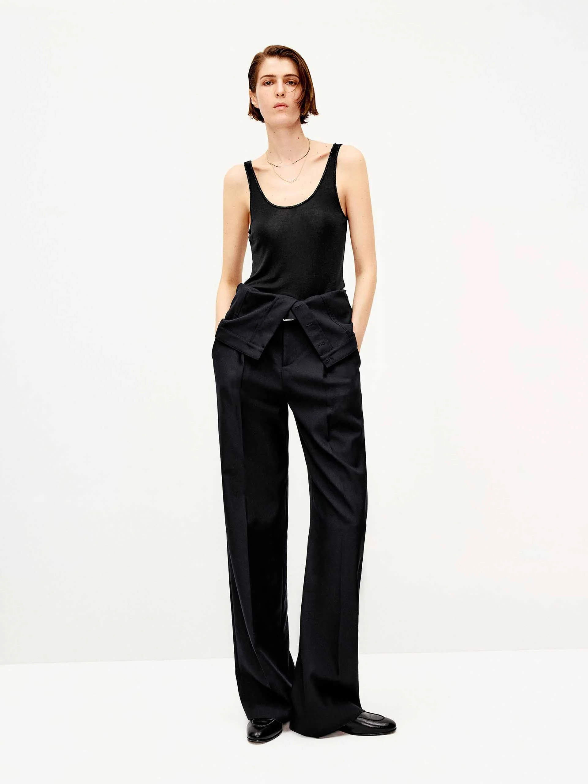 Rhinestone Trim Soft Tank - Image 10