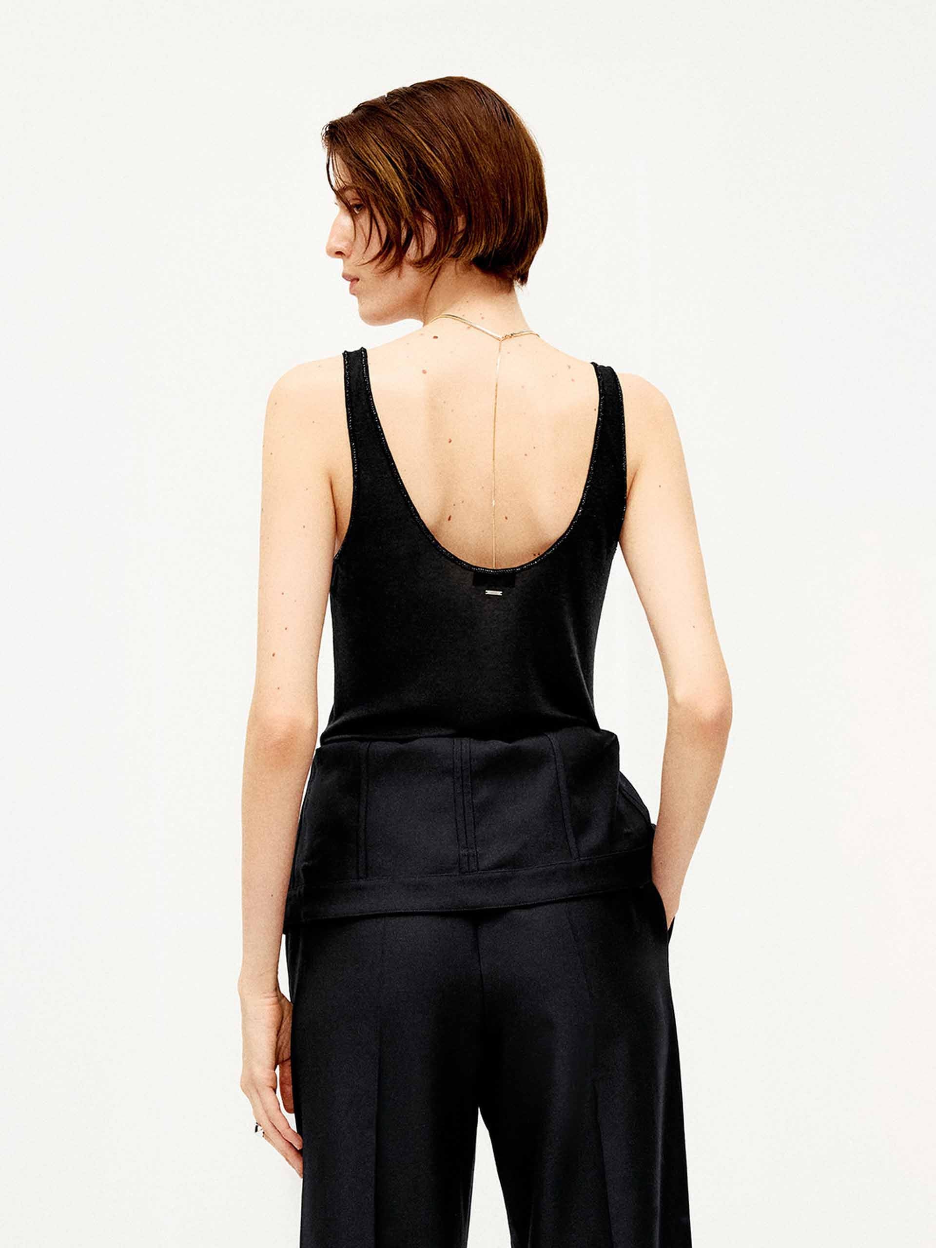 Rhinestone Trim Soft Tank - Image 11