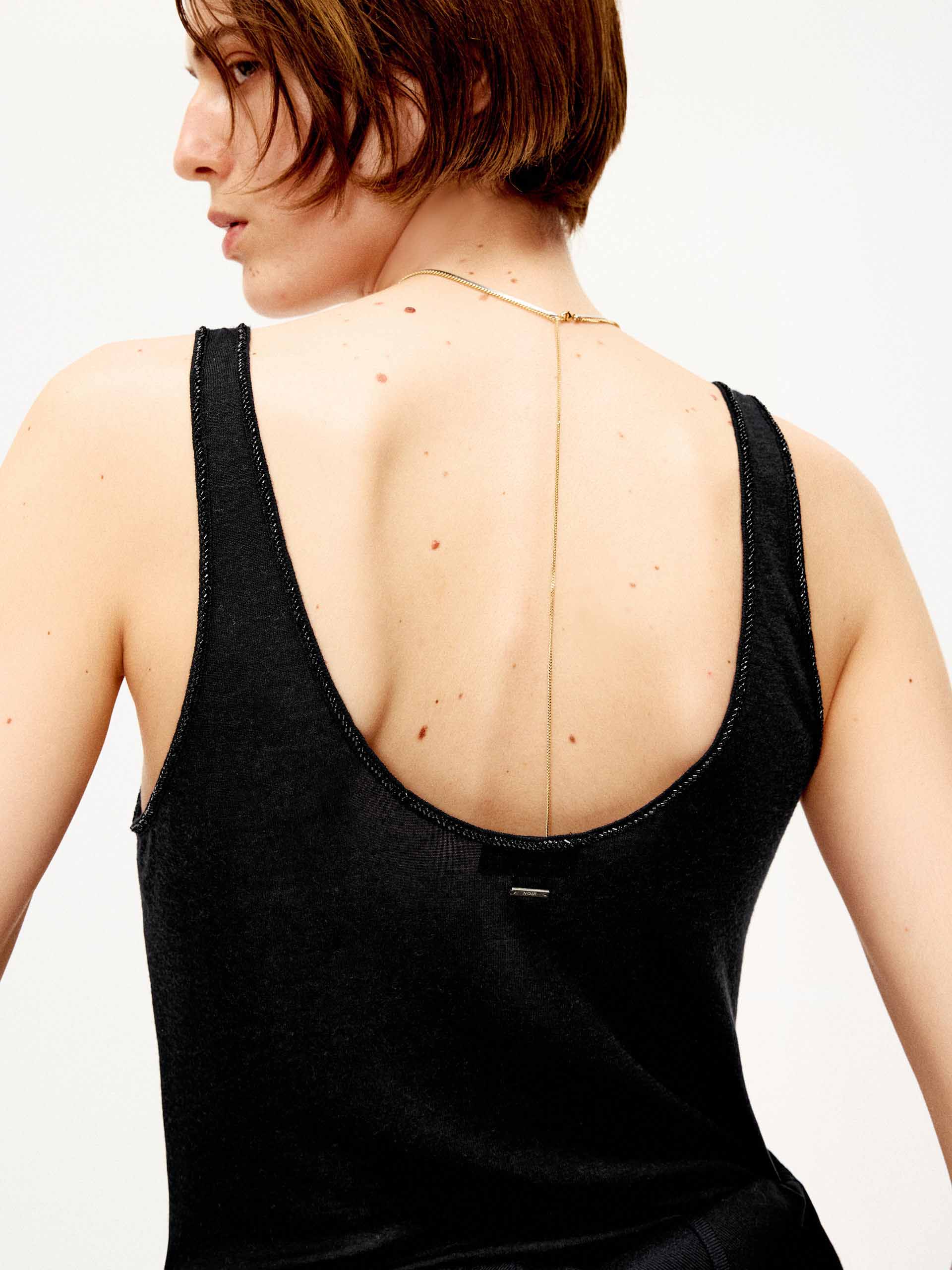 Rhinestone Trim Soft Tank - Image 16