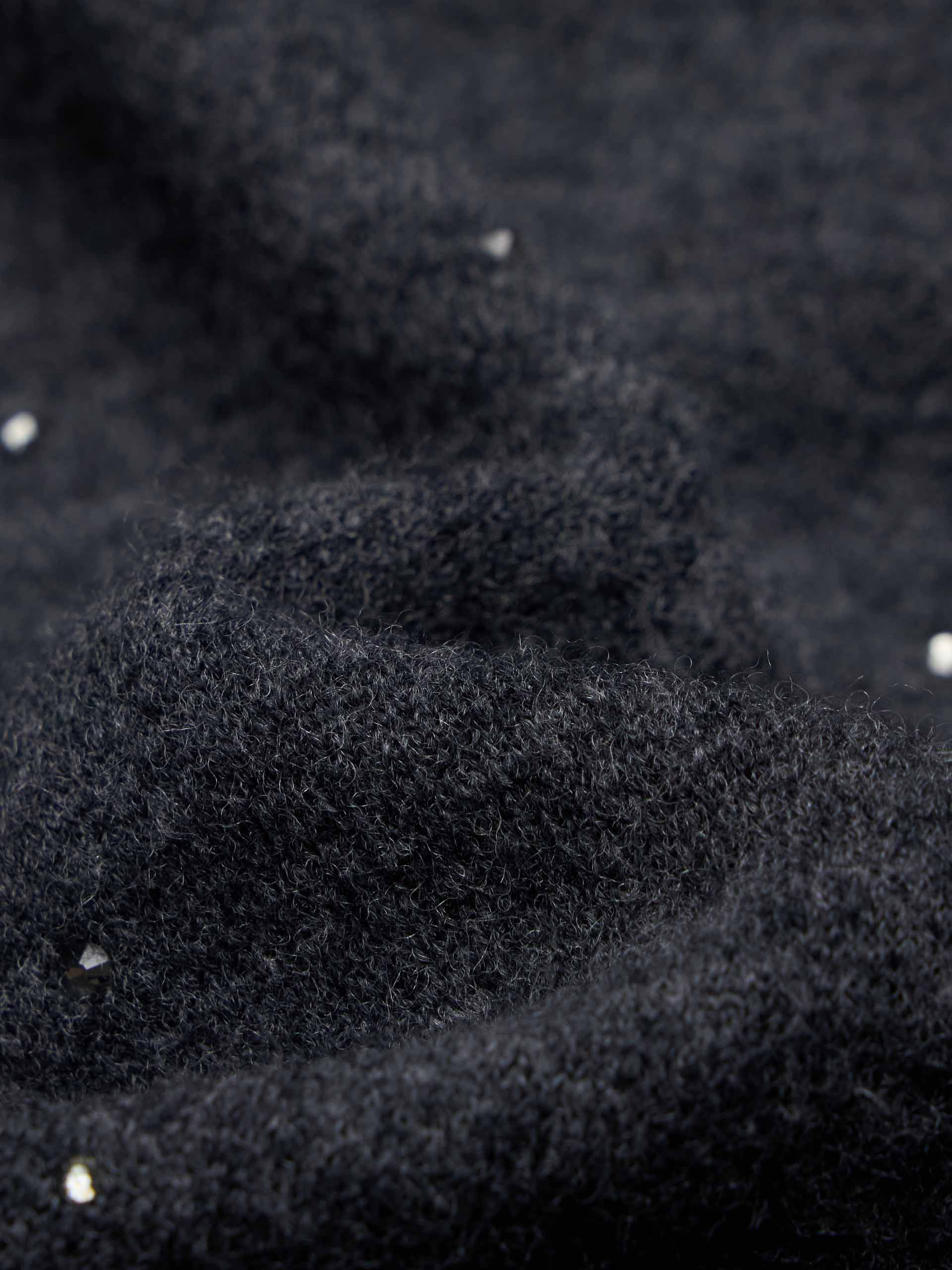 Rhinestone Wool Blend Sweater - Image 4