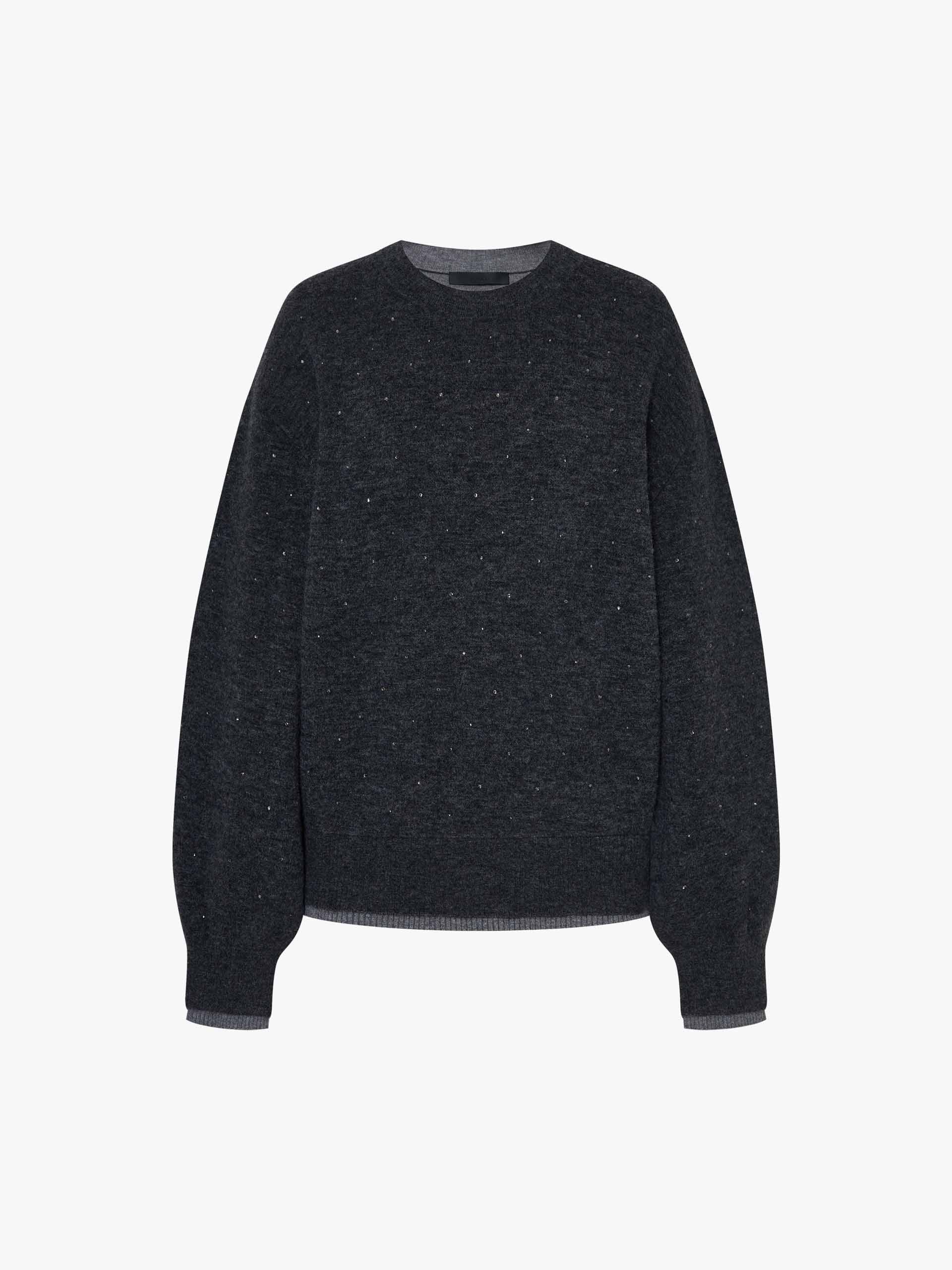 Rhinestone Wool Blend Sweater - Image 5