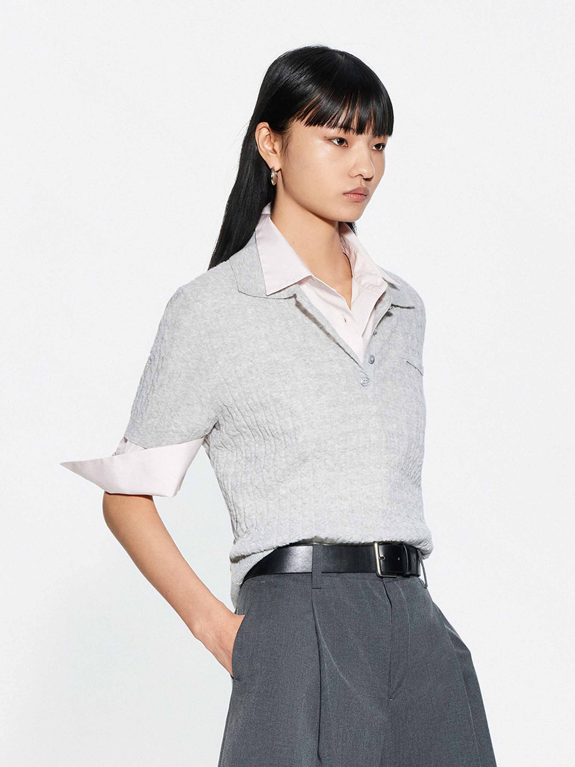 Ribbed Hem Knitted Top - Image 3