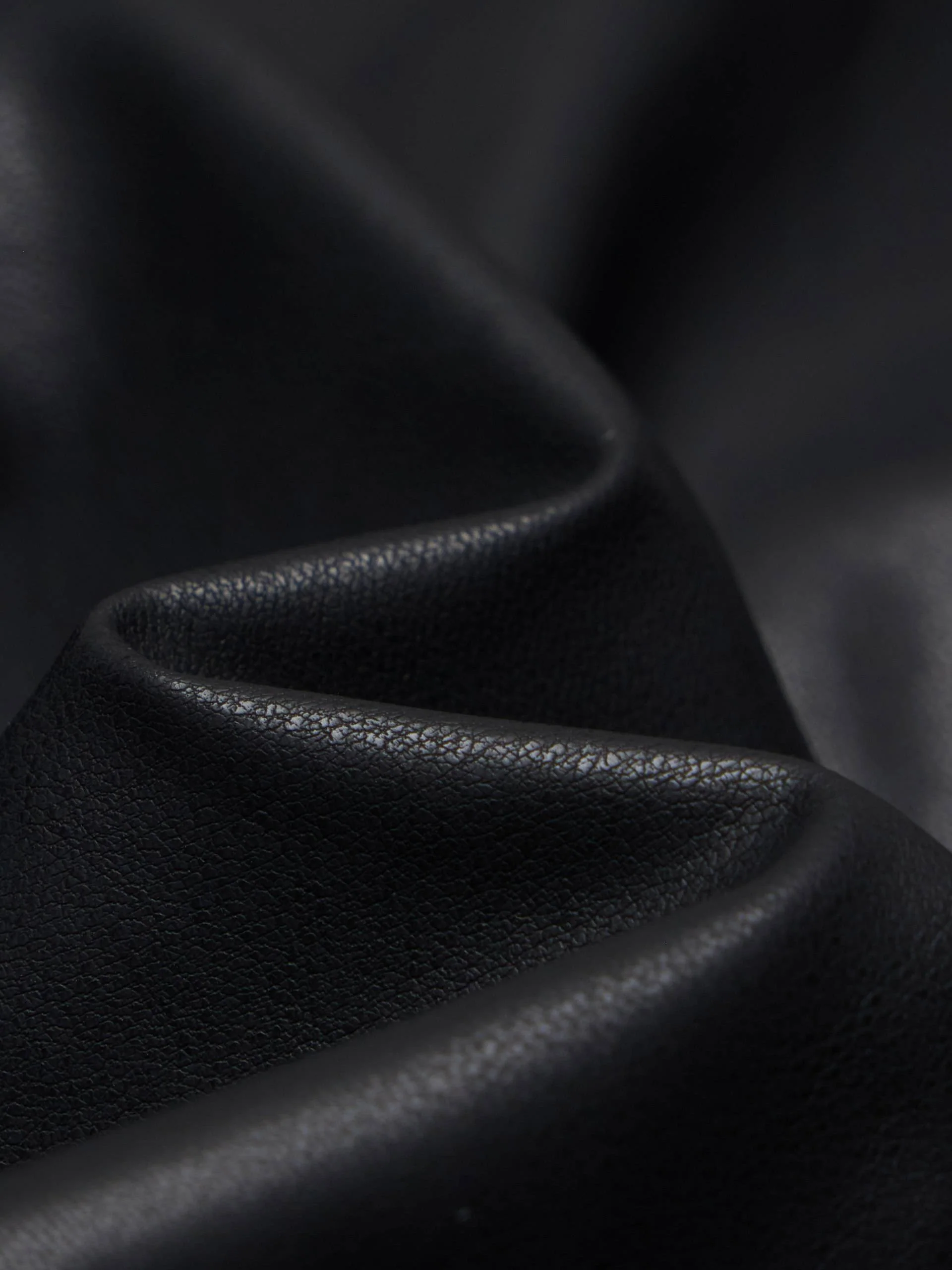 Ribbed Neckline Leather Down Jacket - Image 4