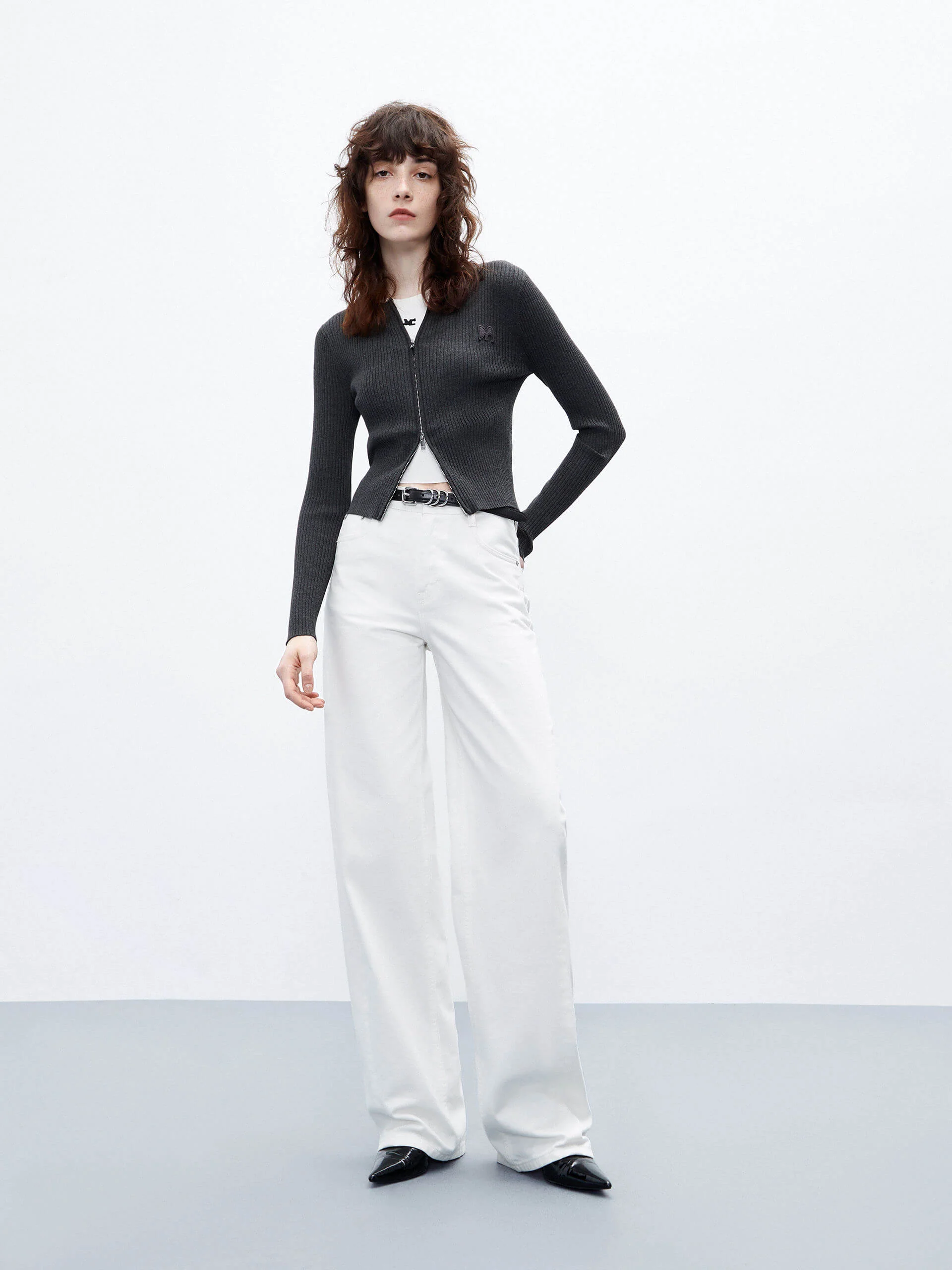 Ribbed Slim Fit Cardigan - Image 11