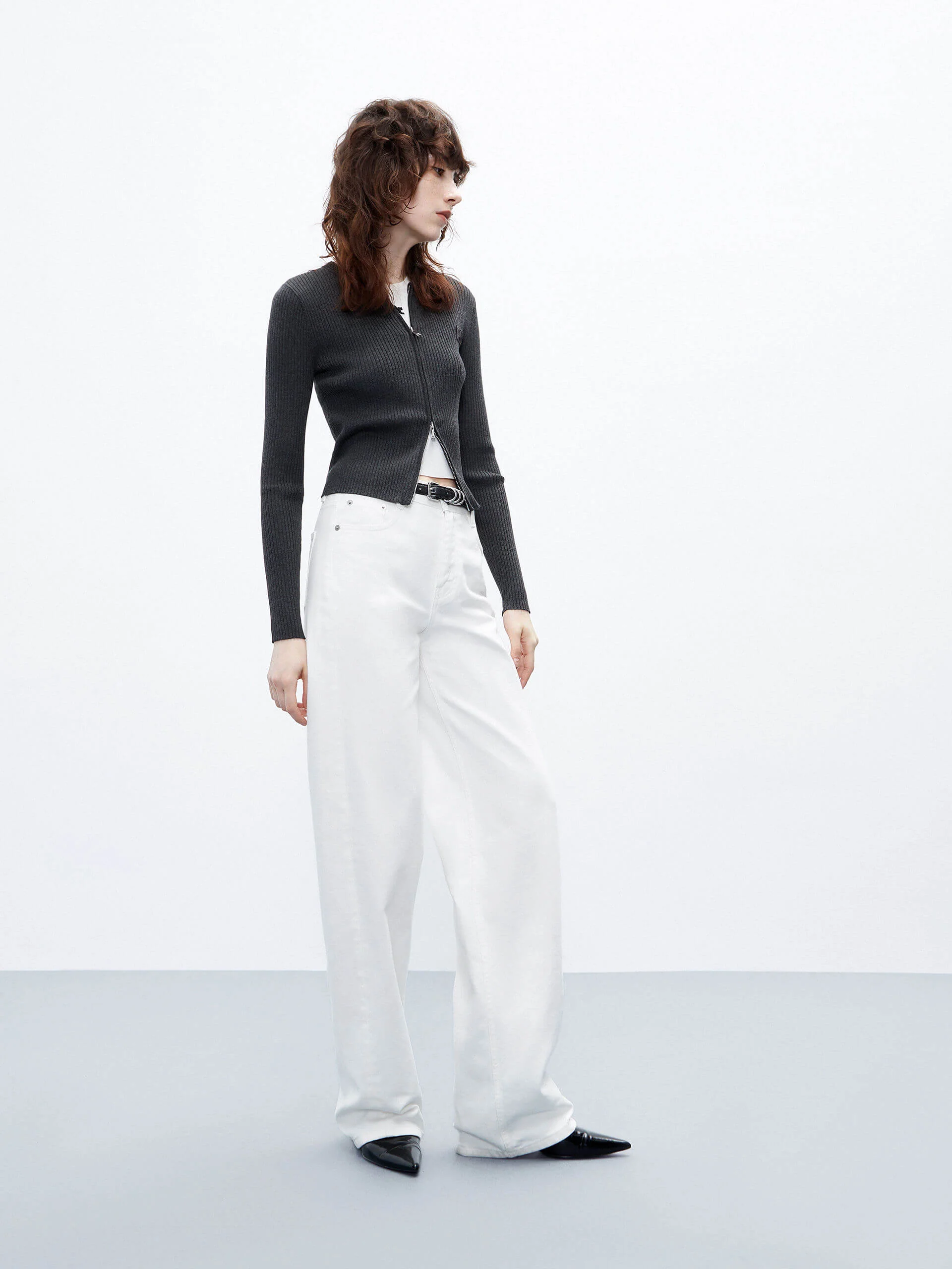 Ribbed Slim Fit Cardigan - Image 13