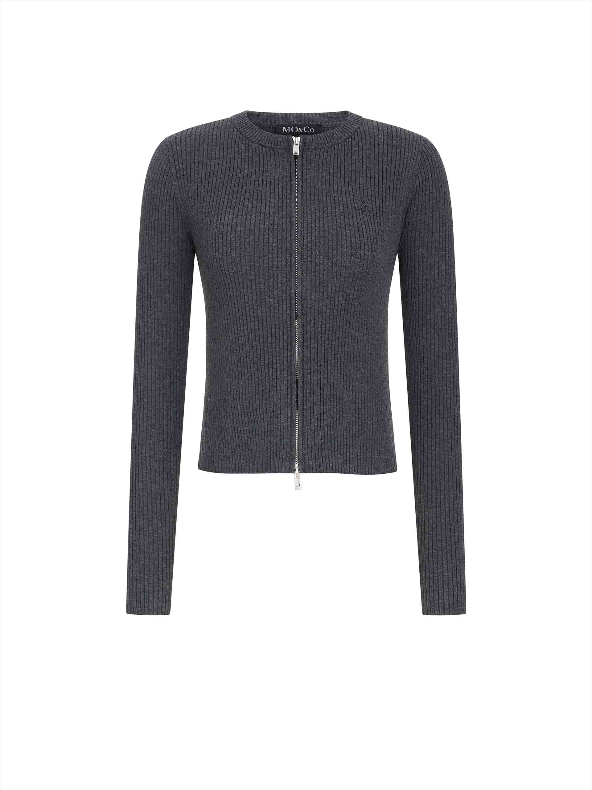 Ribbed Slim Fit Cardigan - Image 14
