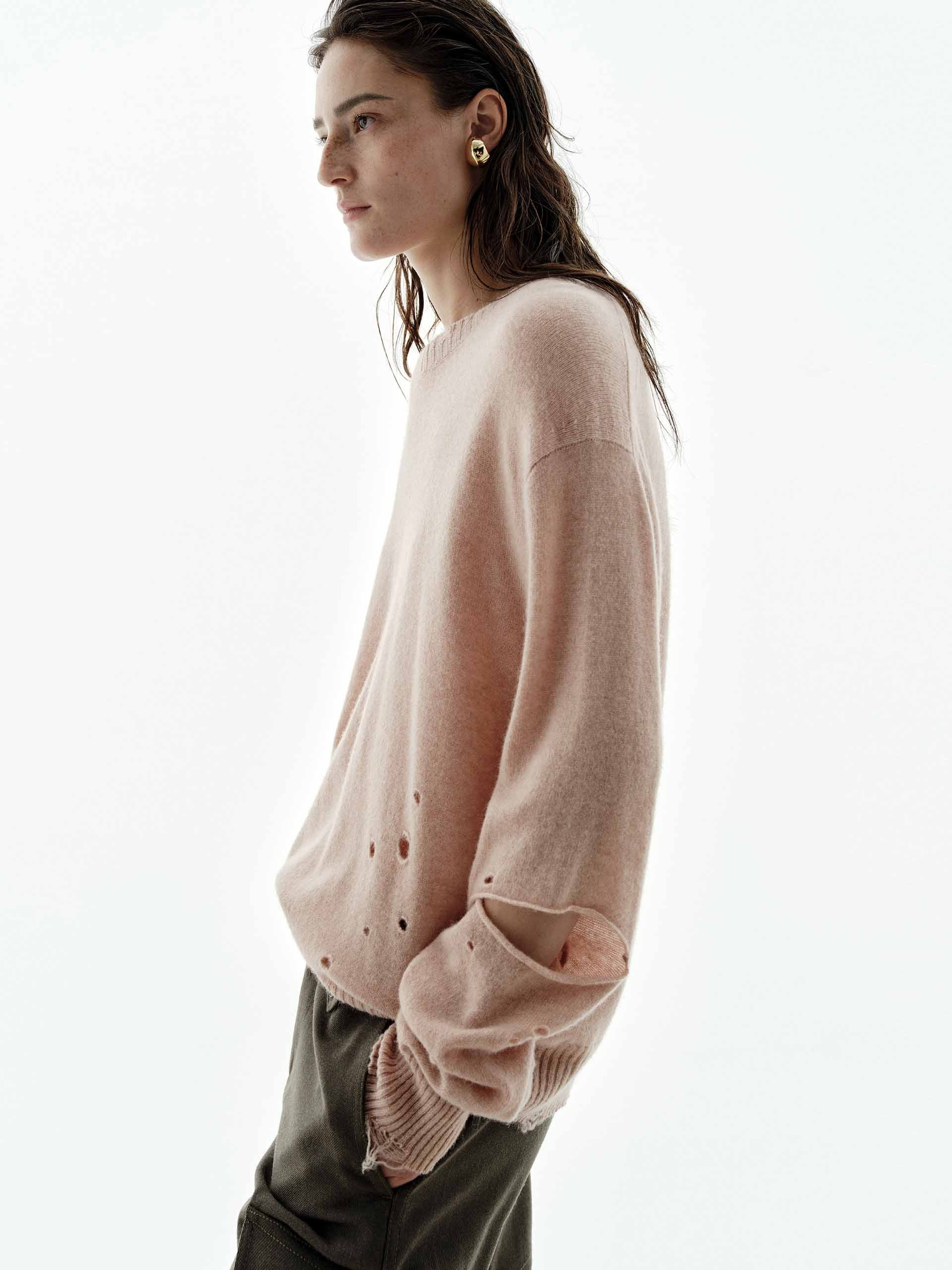 Ripped Cutout Sleeves Knitted Top - Image 11
