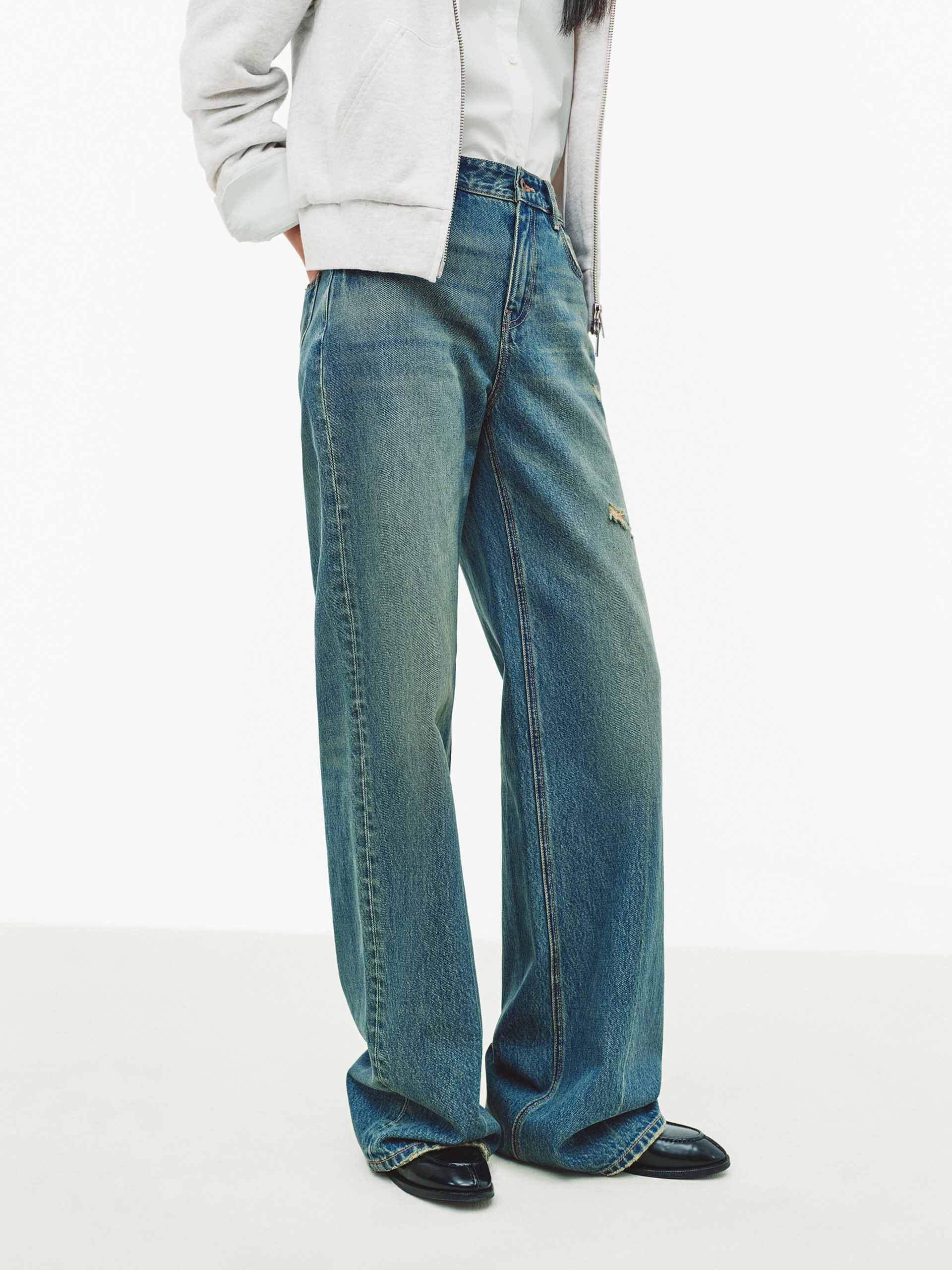 Ripped Detail Cotton Jeans - Image 3
