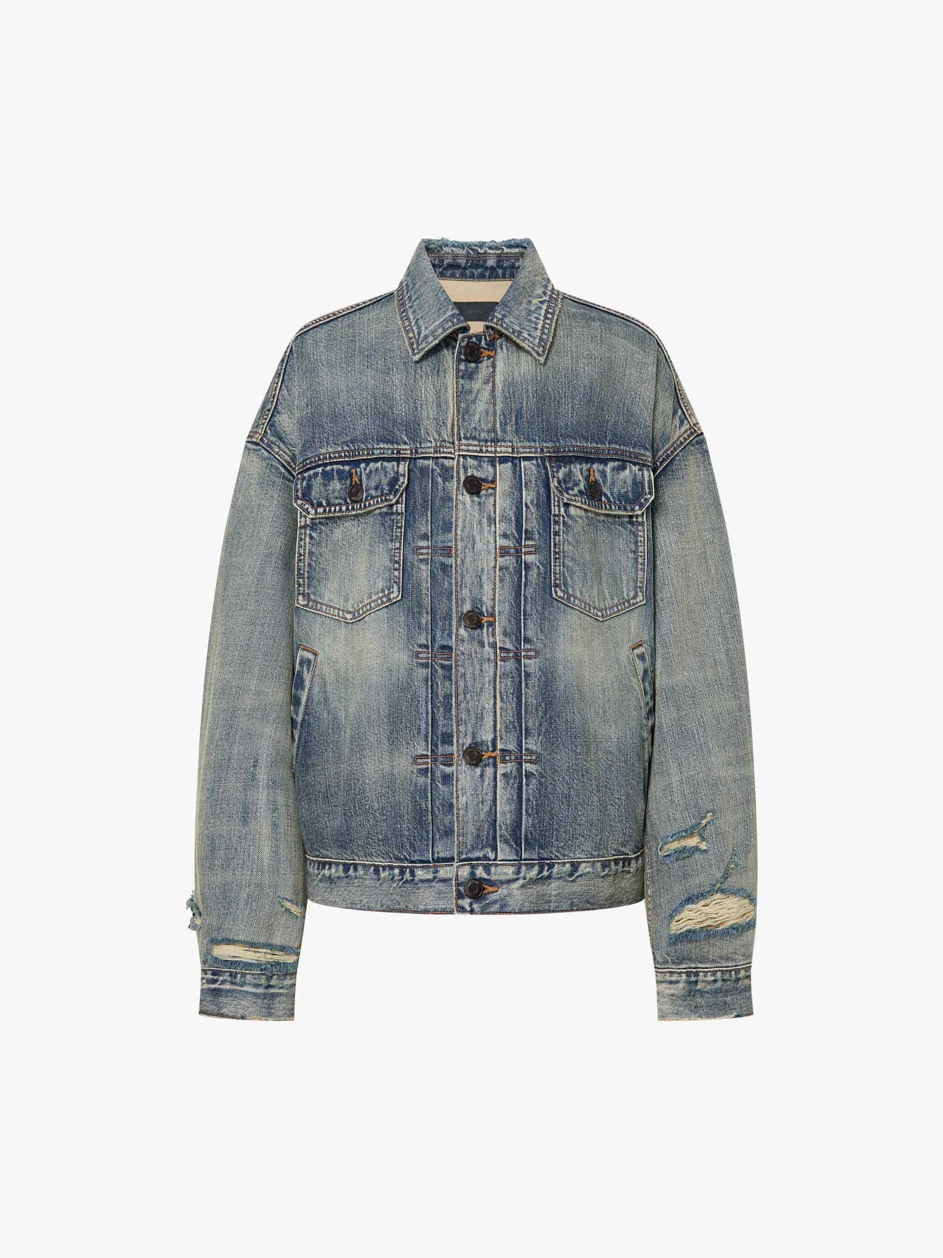 Ripped Detail Denim Jacket - Image 5