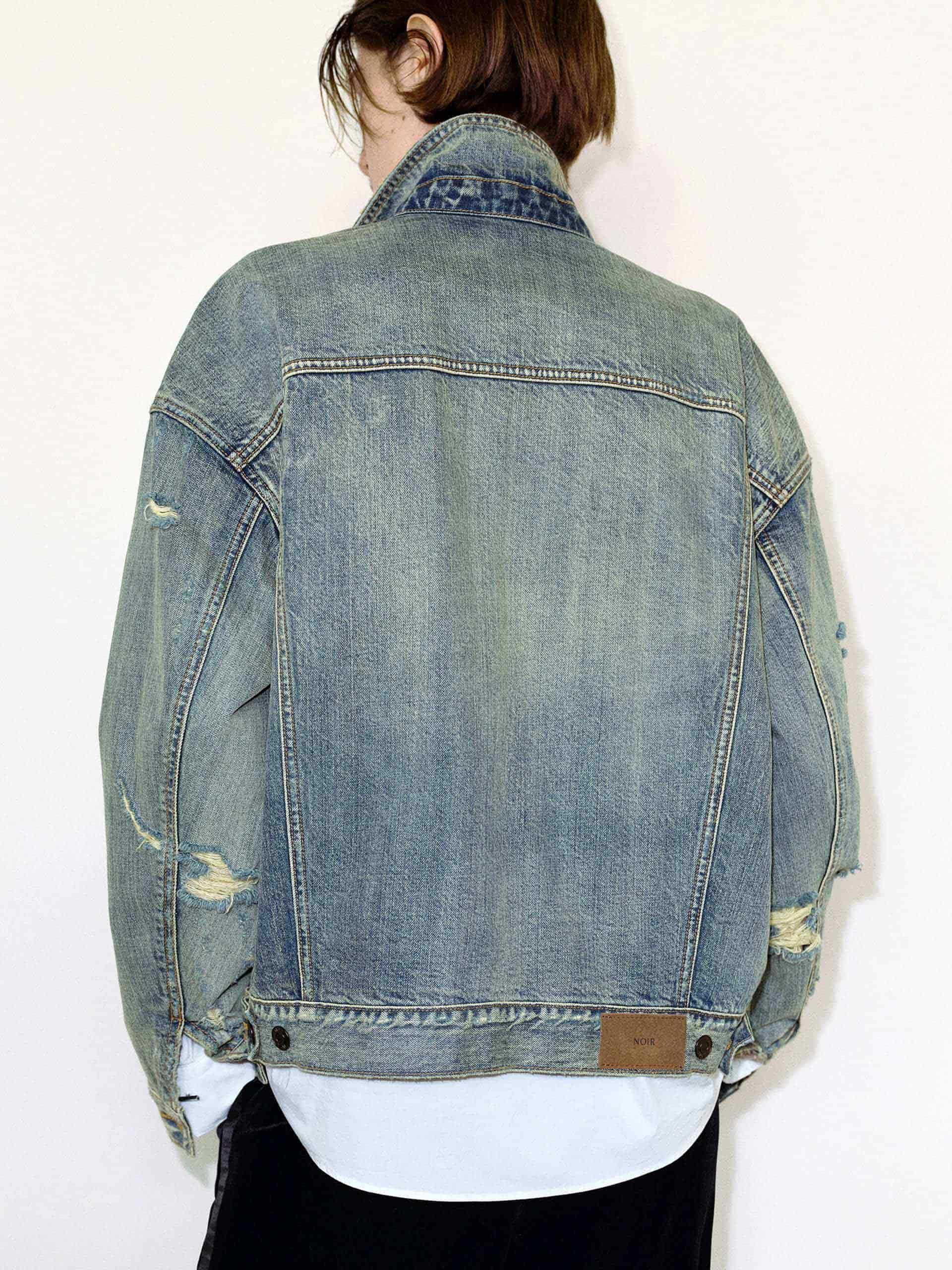Ripped Detail Denim Jacket - Image 6