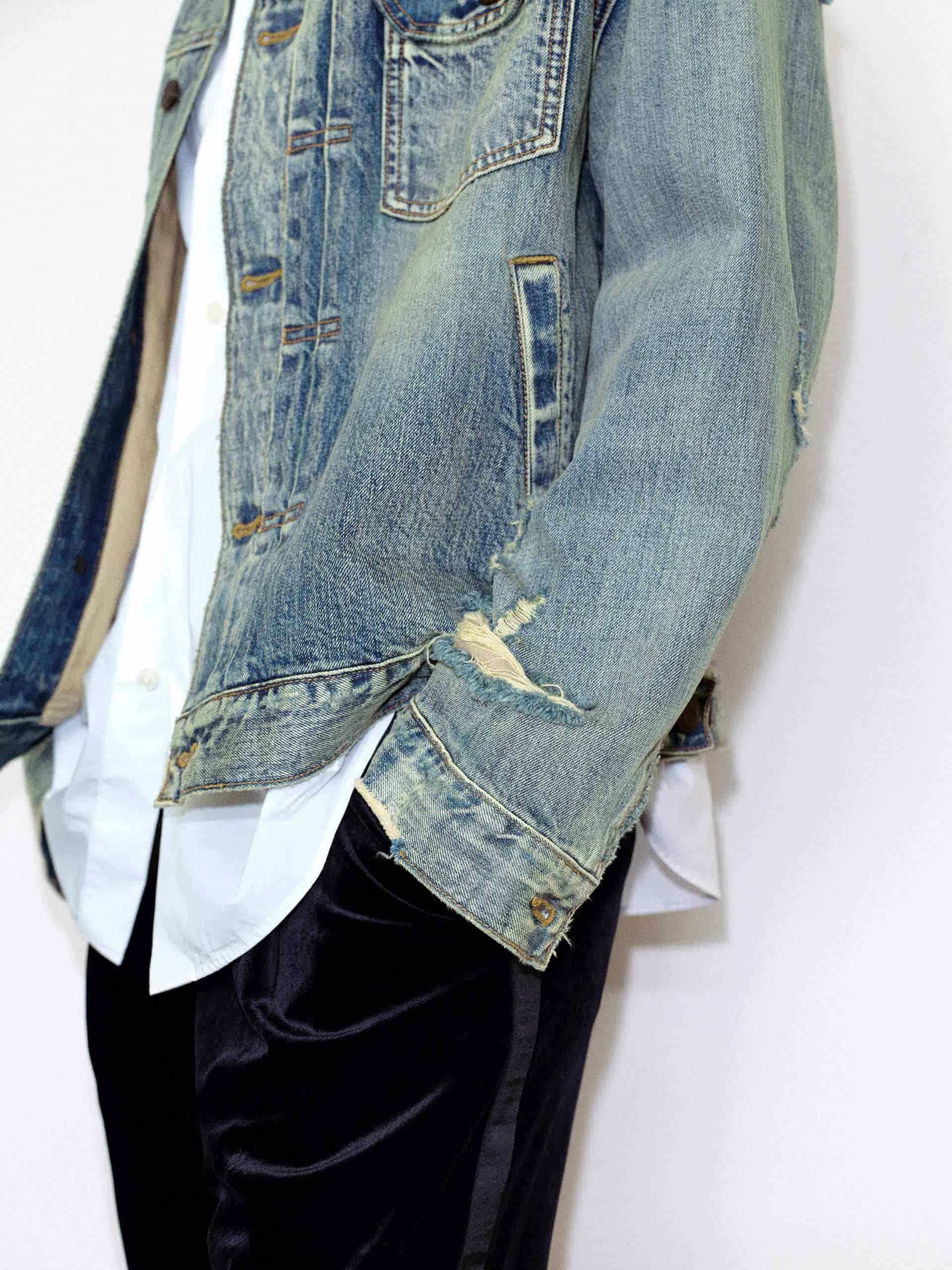 Ripped Detail Denim Jacket - Image 8