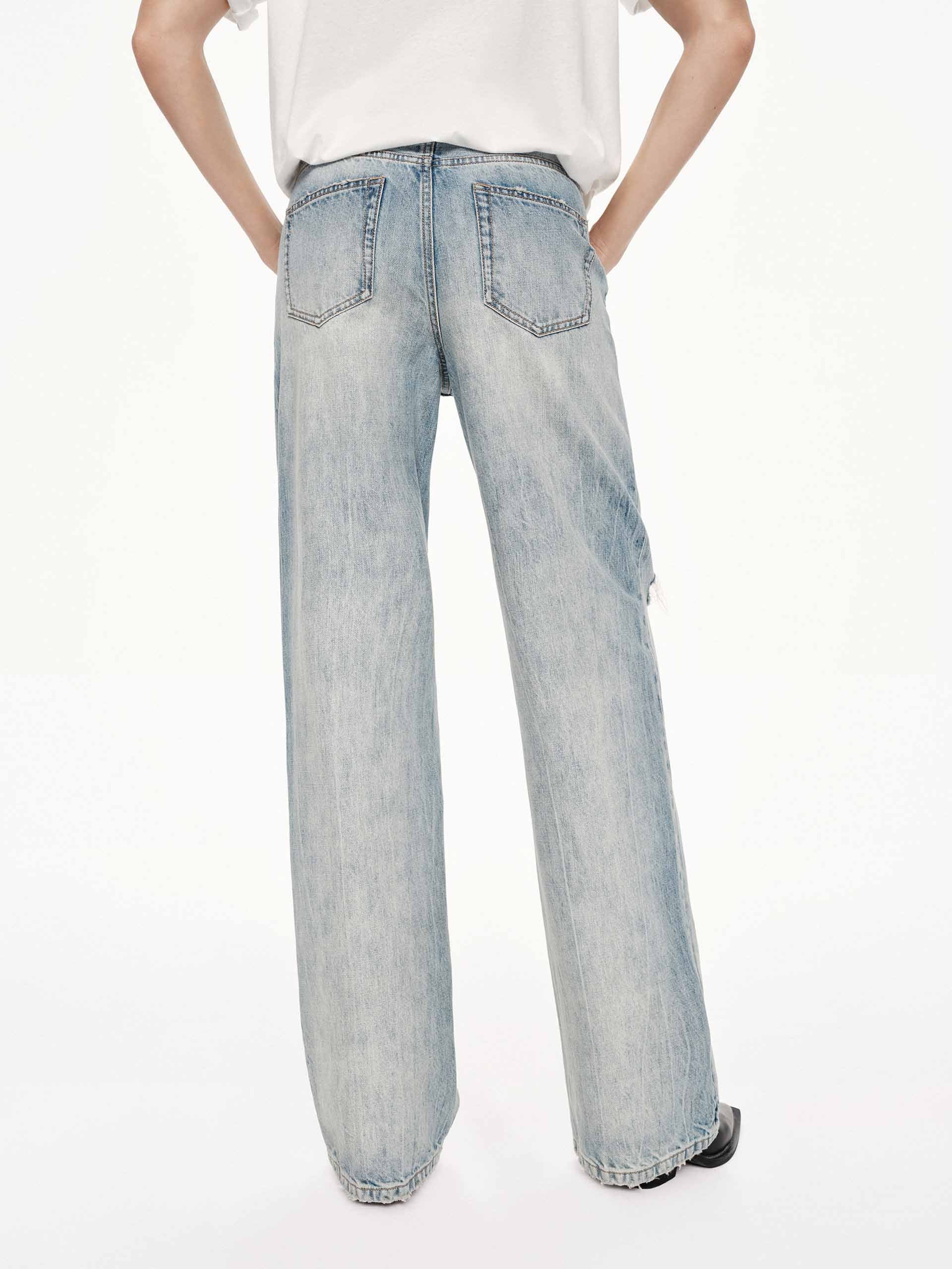 Ripped Detail Straight Jeans - Image 7