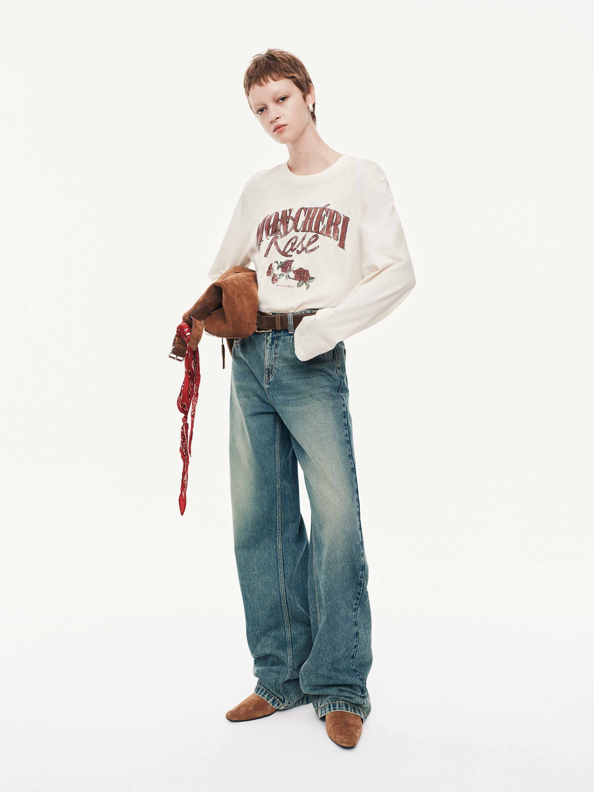 ROSE Printed Cotton T-shirt - Image 2