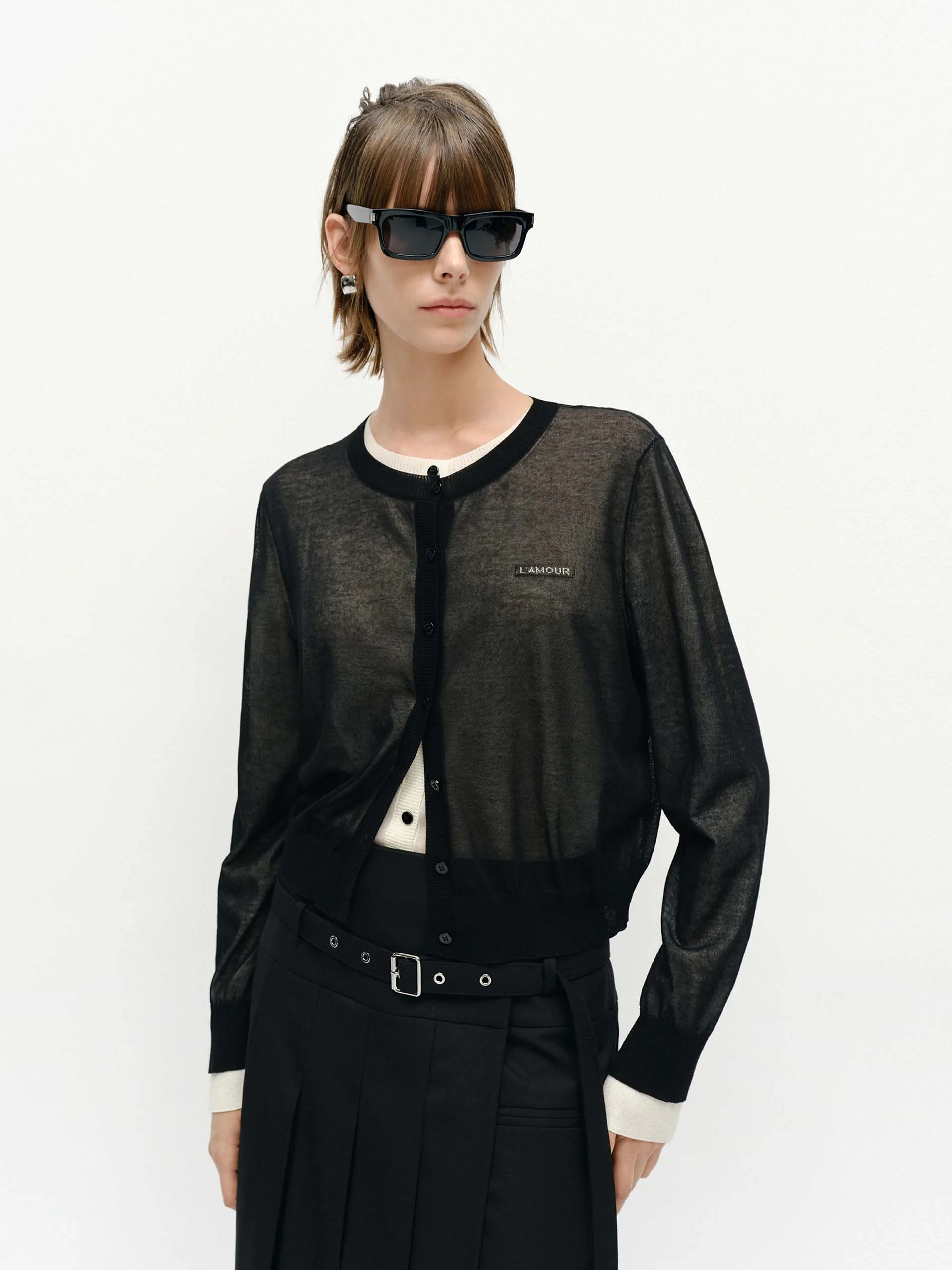 Round Neck Cardigan Set