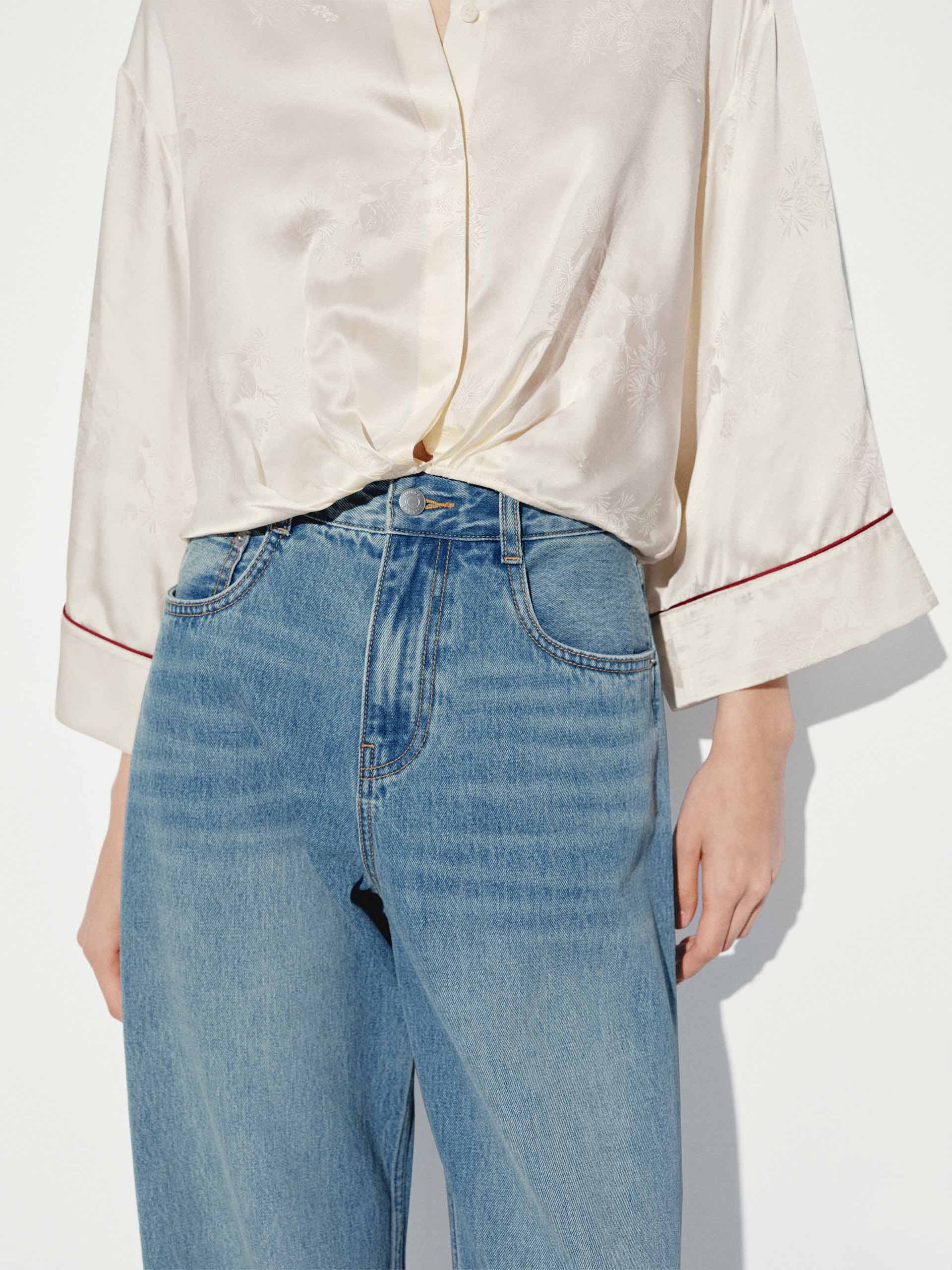 Round Neck Satin Blouse - Image 7