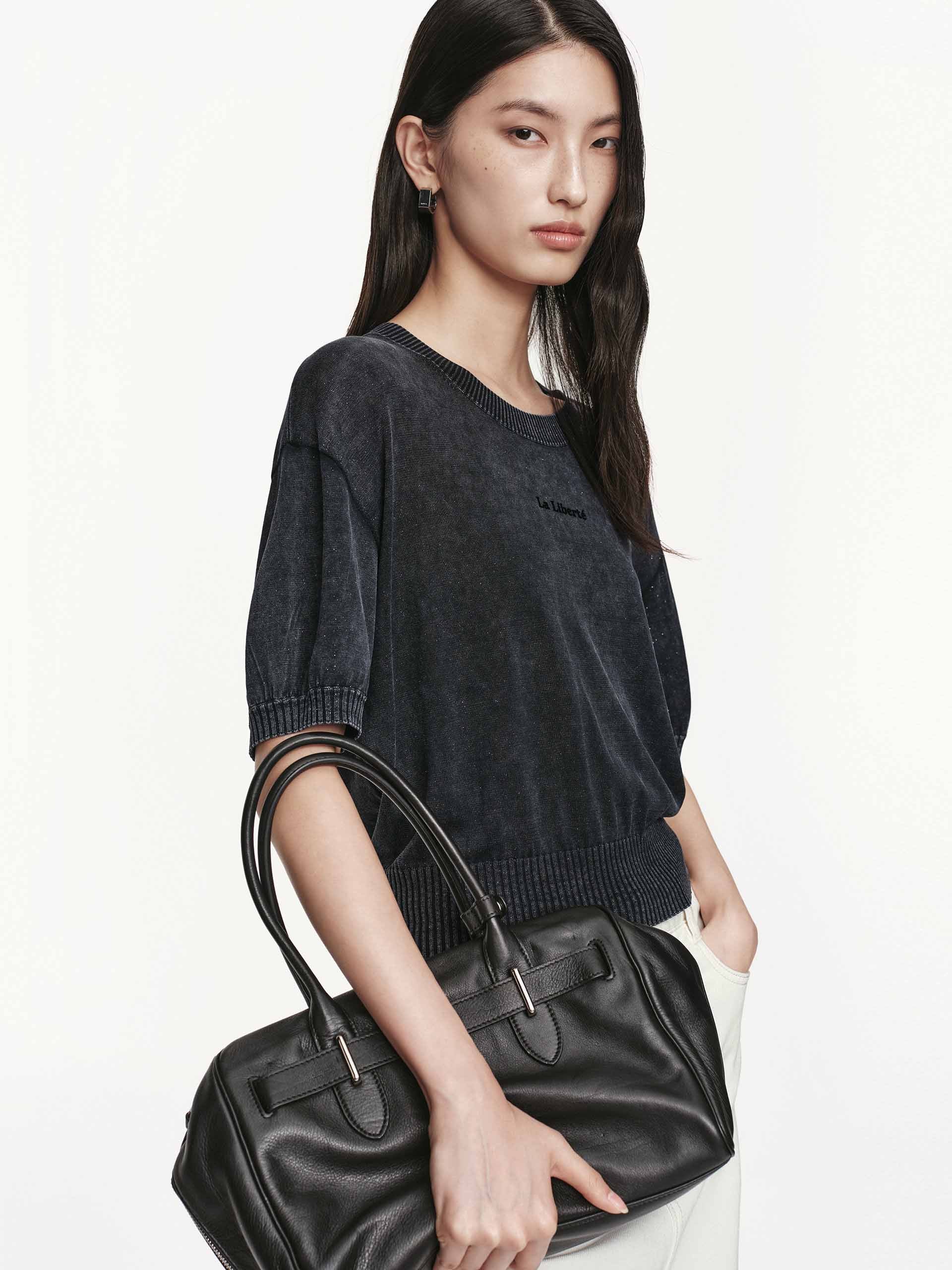 Round Neck Shiny Sweater - Image 7