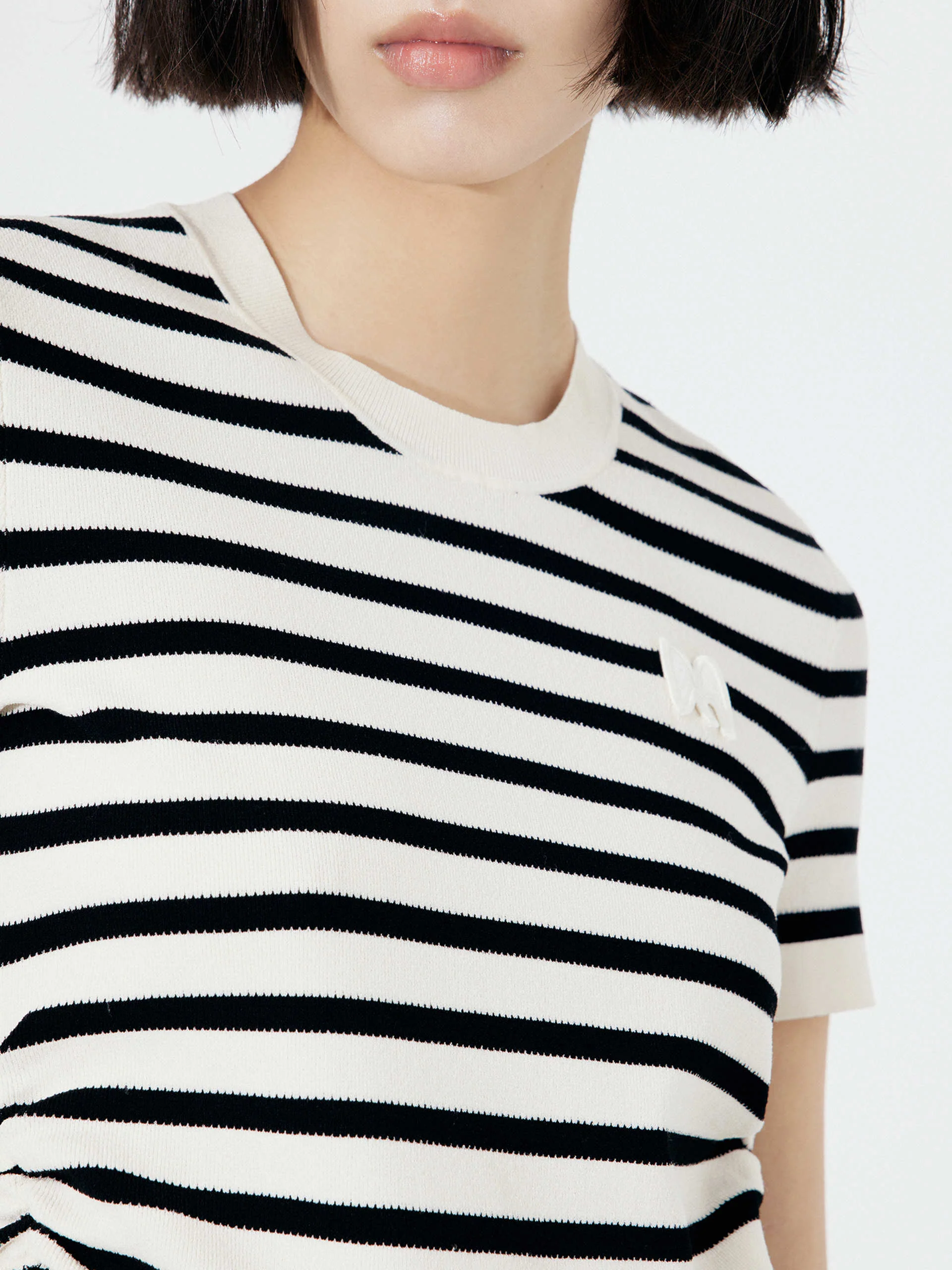 Round Neck Striped Top - Image 5