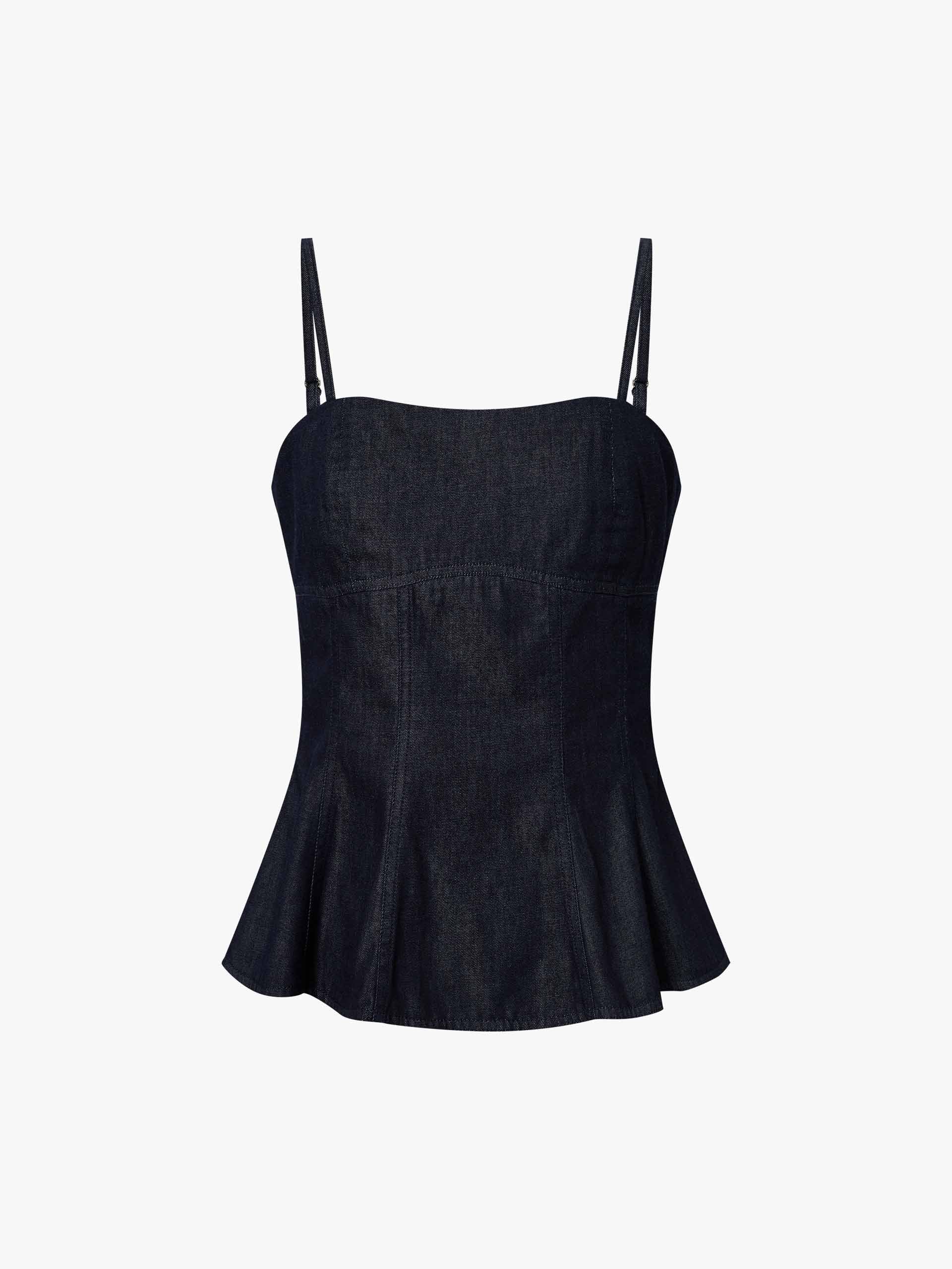 Ruffle Hem Denim Top - Image 5