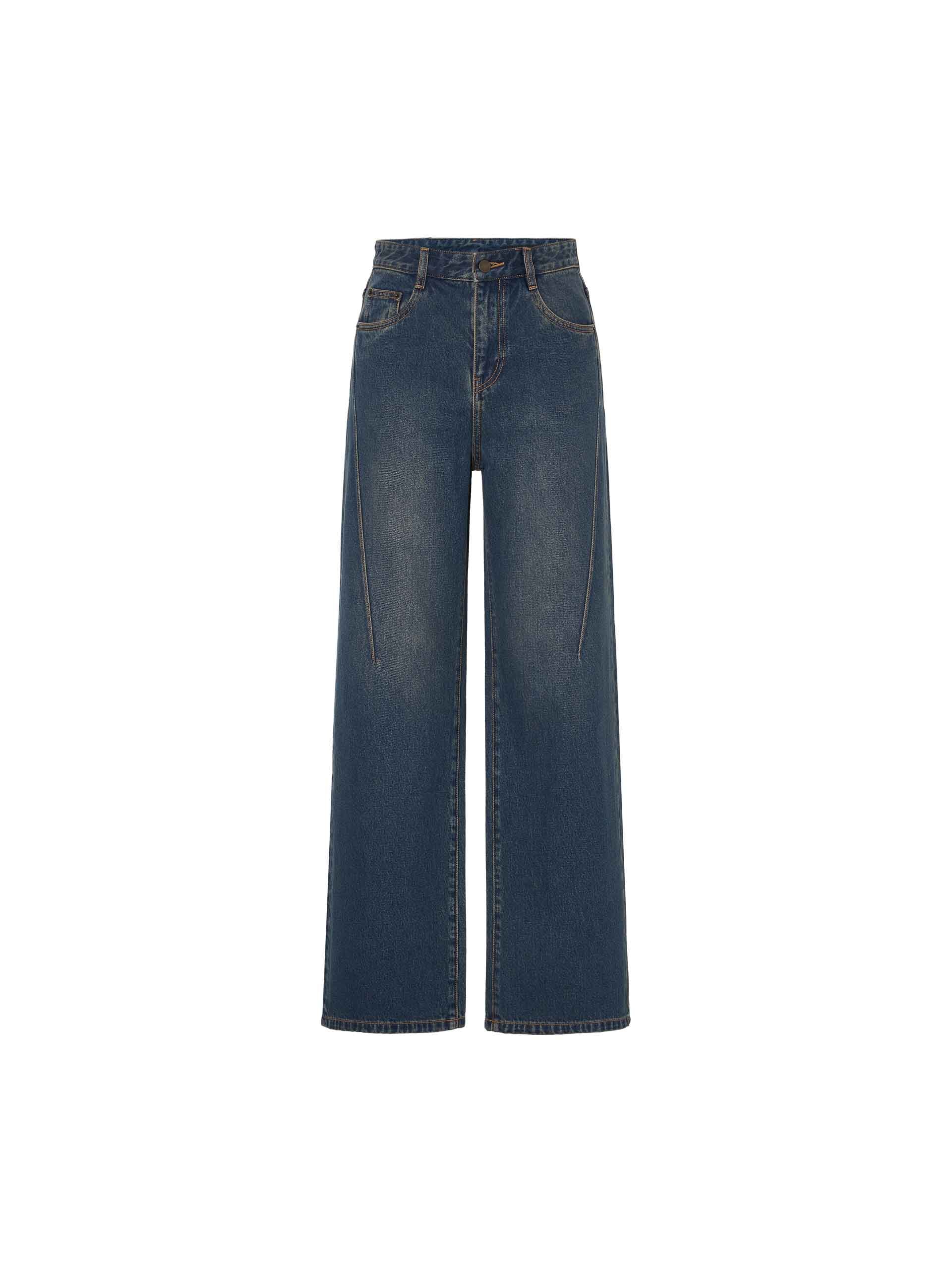 Seams Detail Straight Jeans - Image 5