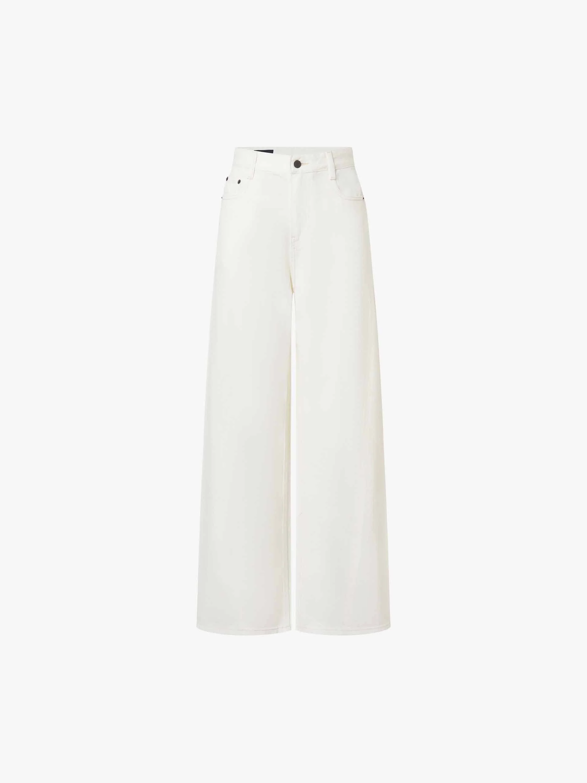 Seams Detail Wide Jeans - Image 5