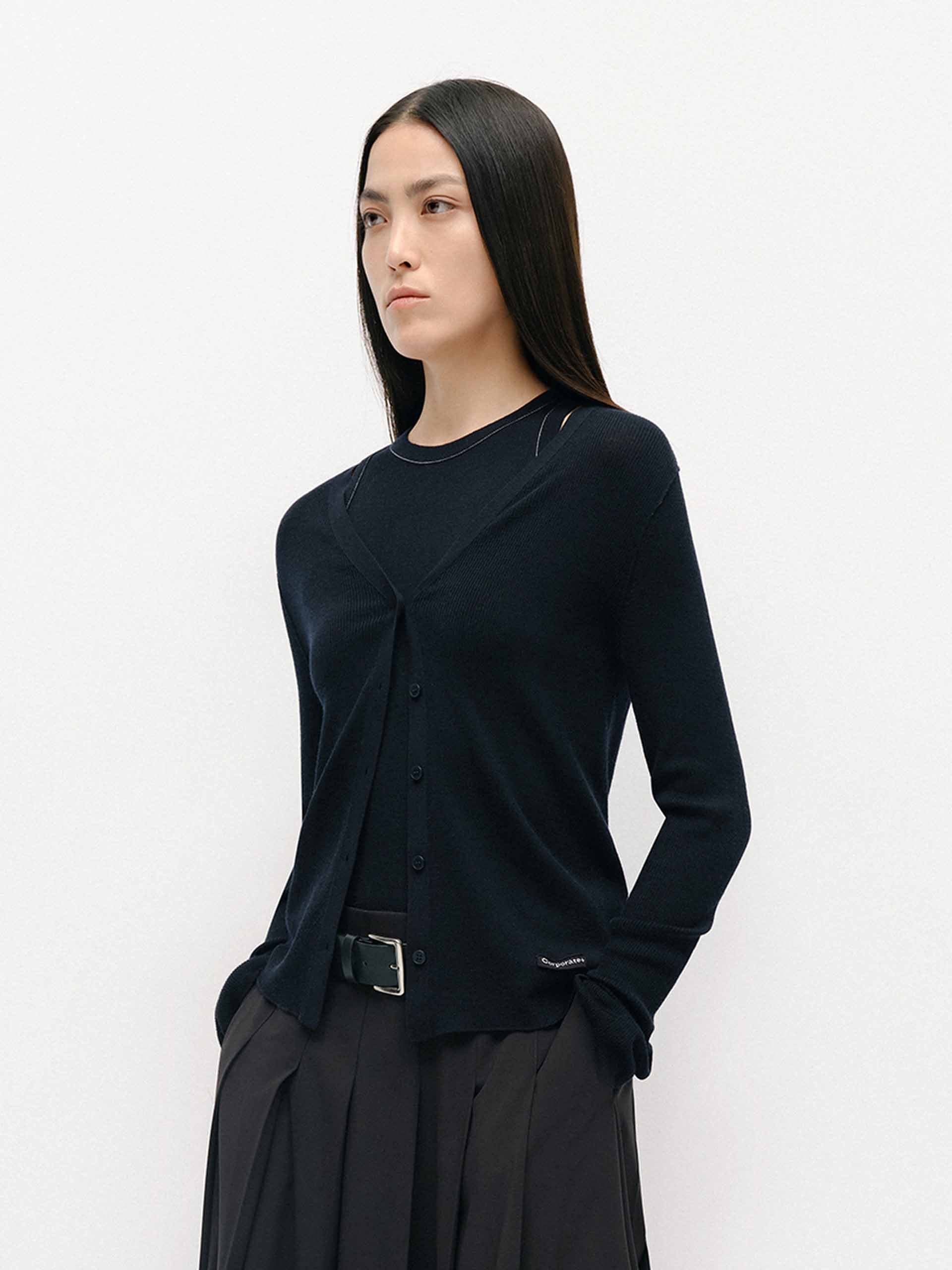 Seams Detail Wool Knit Top - Image 15