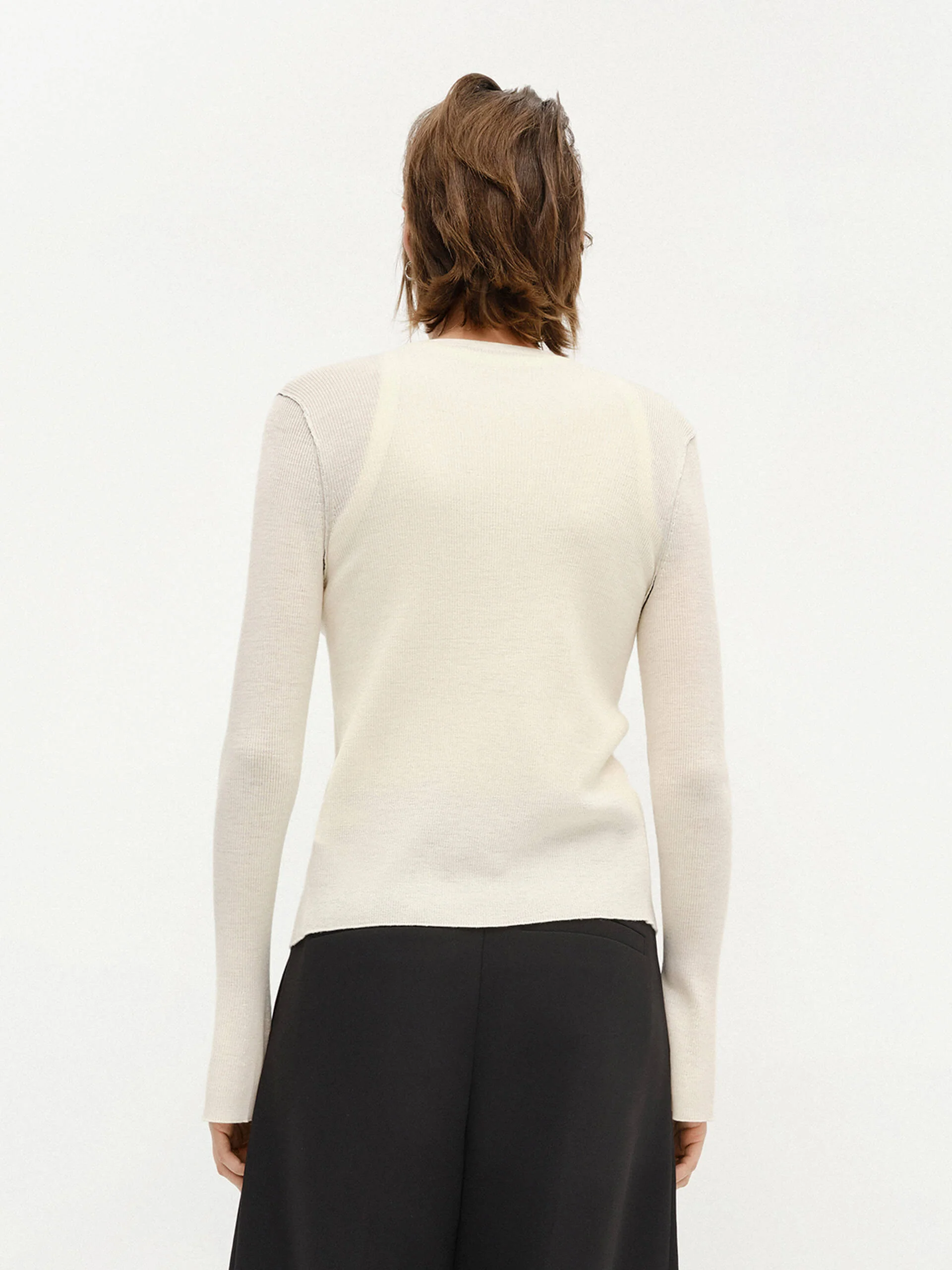 Seams Detail Wool Knit Top - Image 3