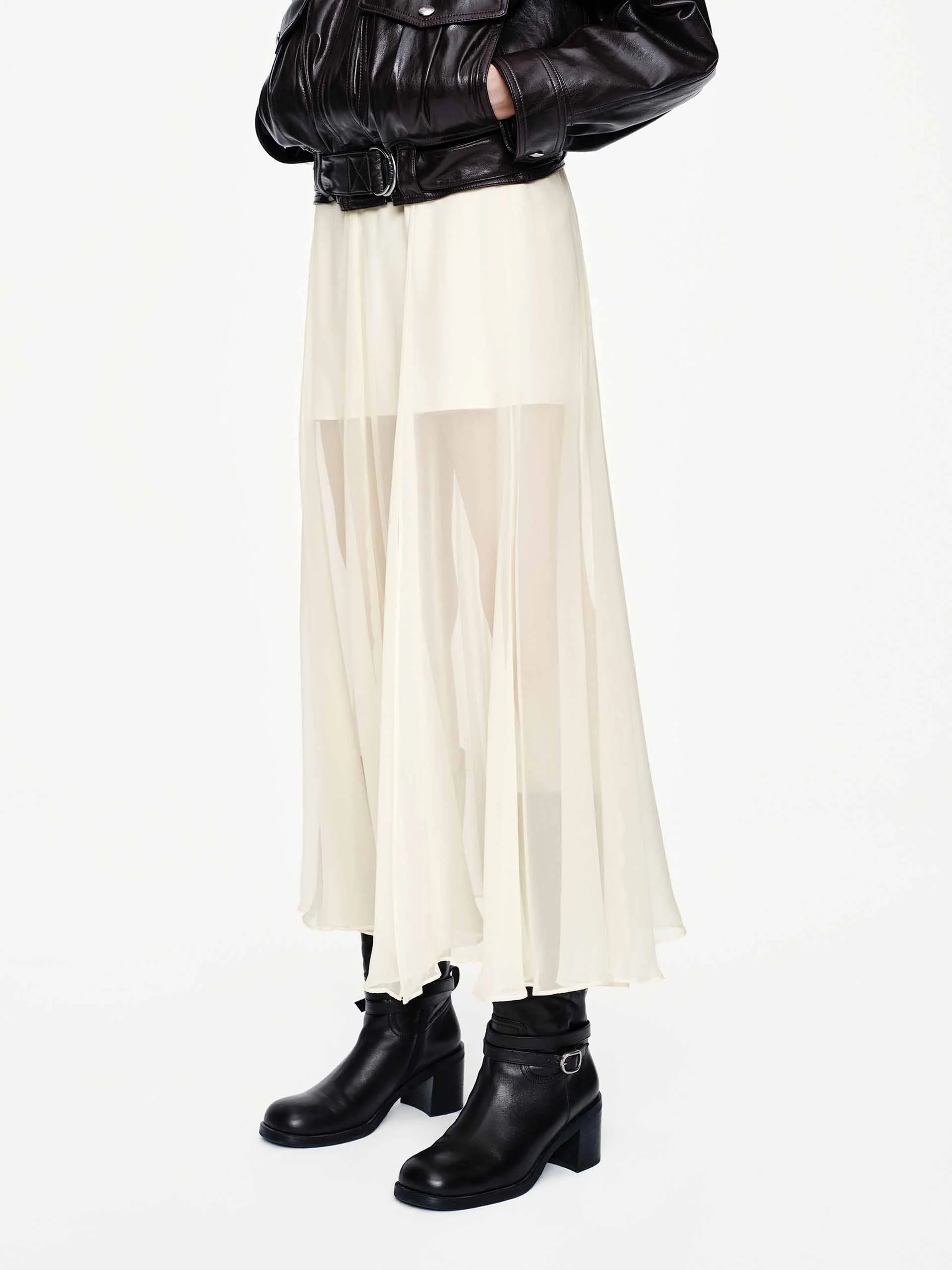 Semi-transparent Midi Skirt - Image 3