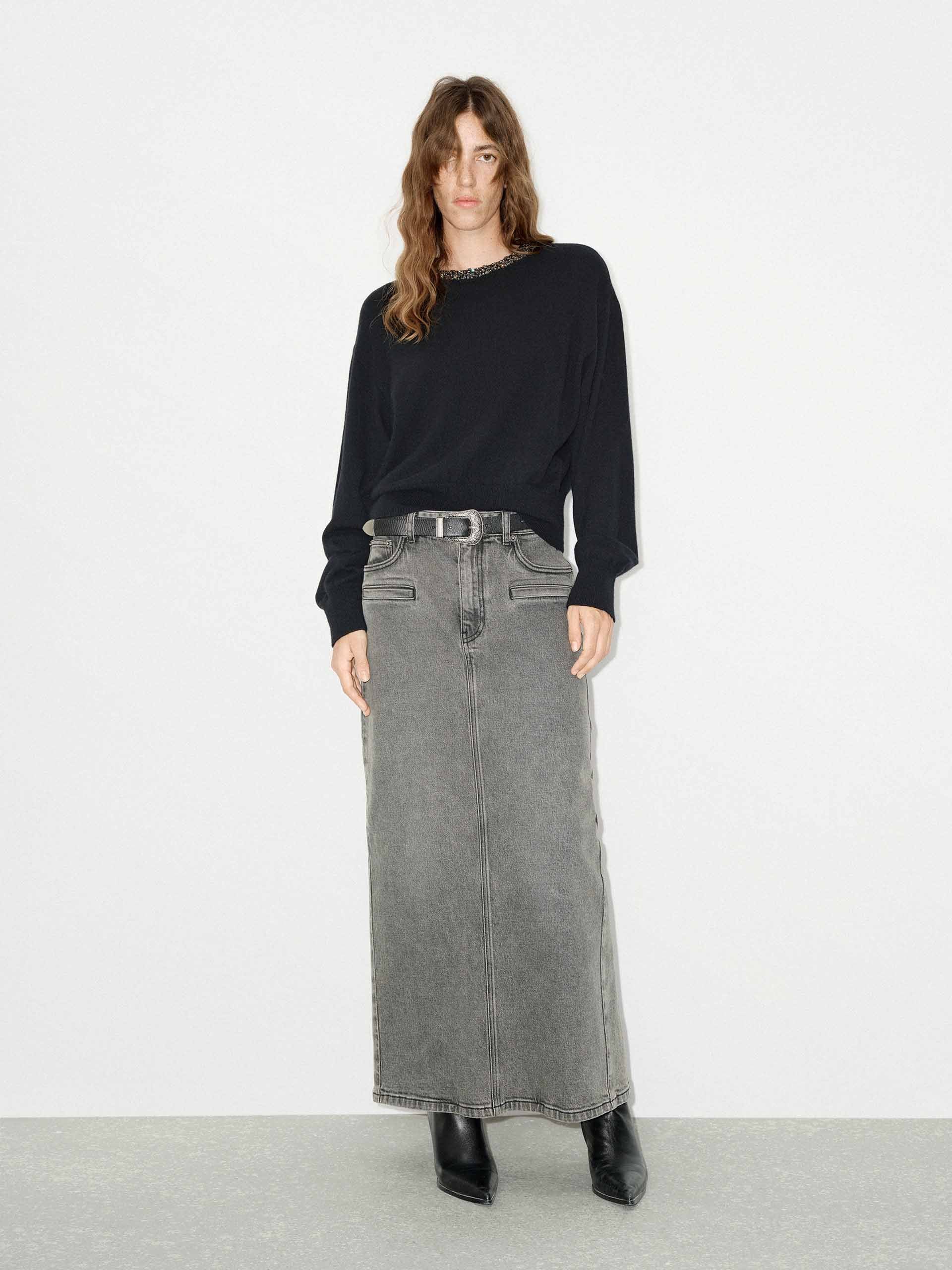 Sequin Collar Knit Sweater - Image 2