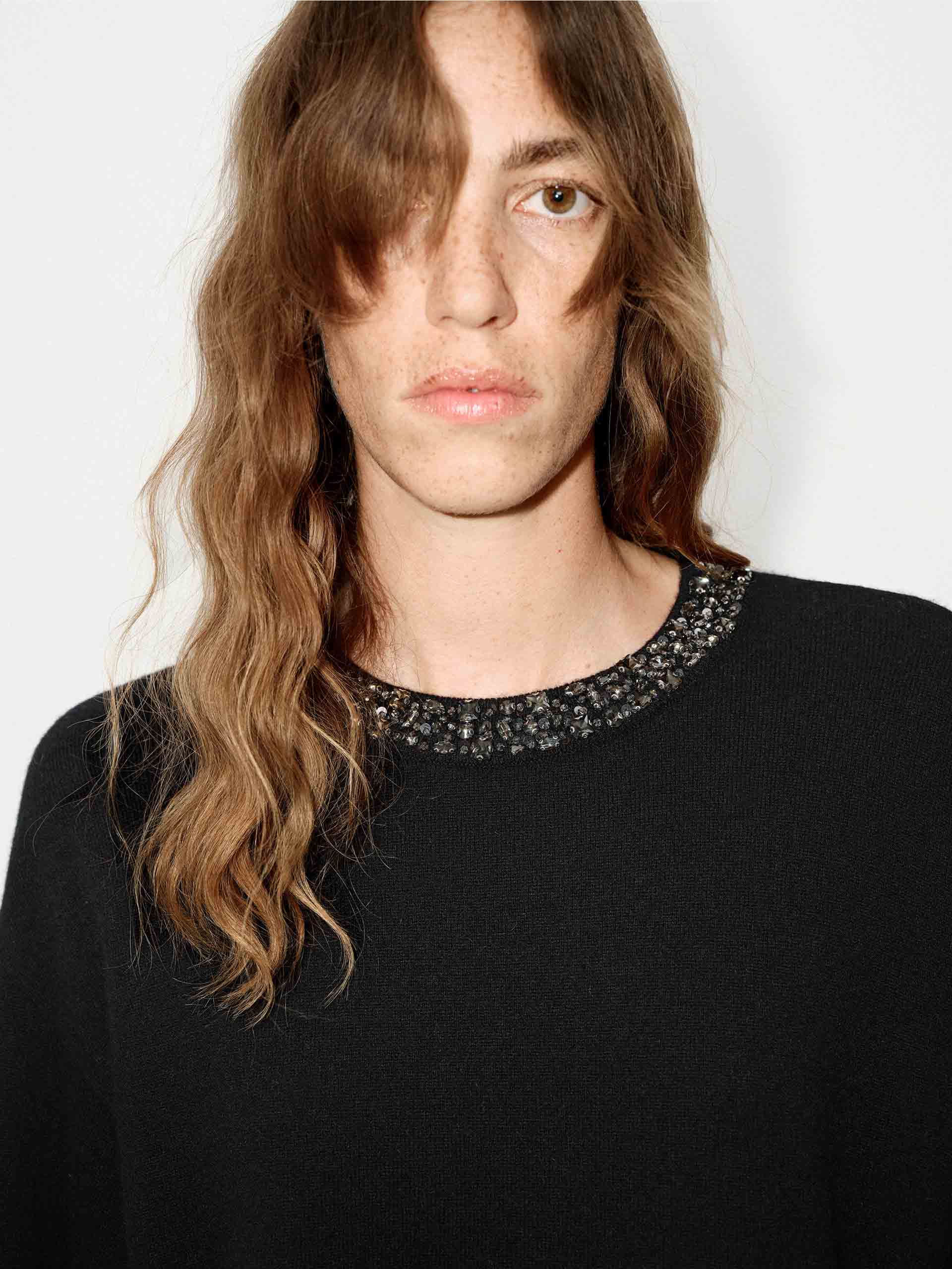 Sequin Collar Knit Sweater - Image 3