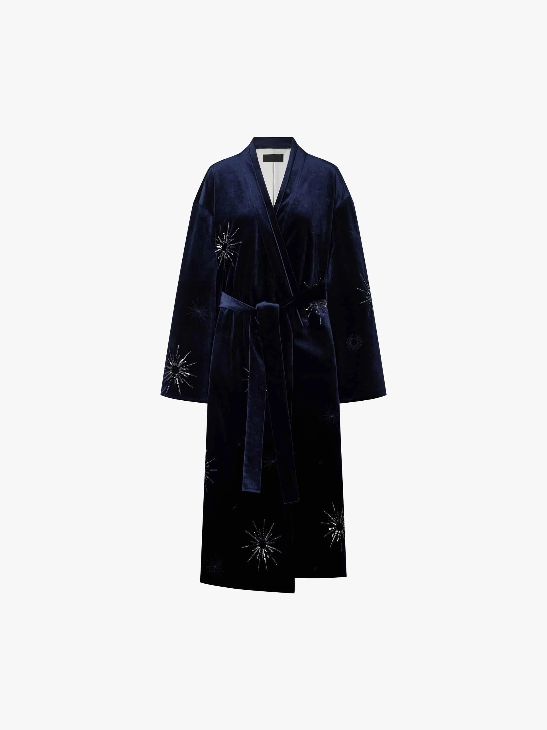 Sequin Collarless Overcoat - Image 5
