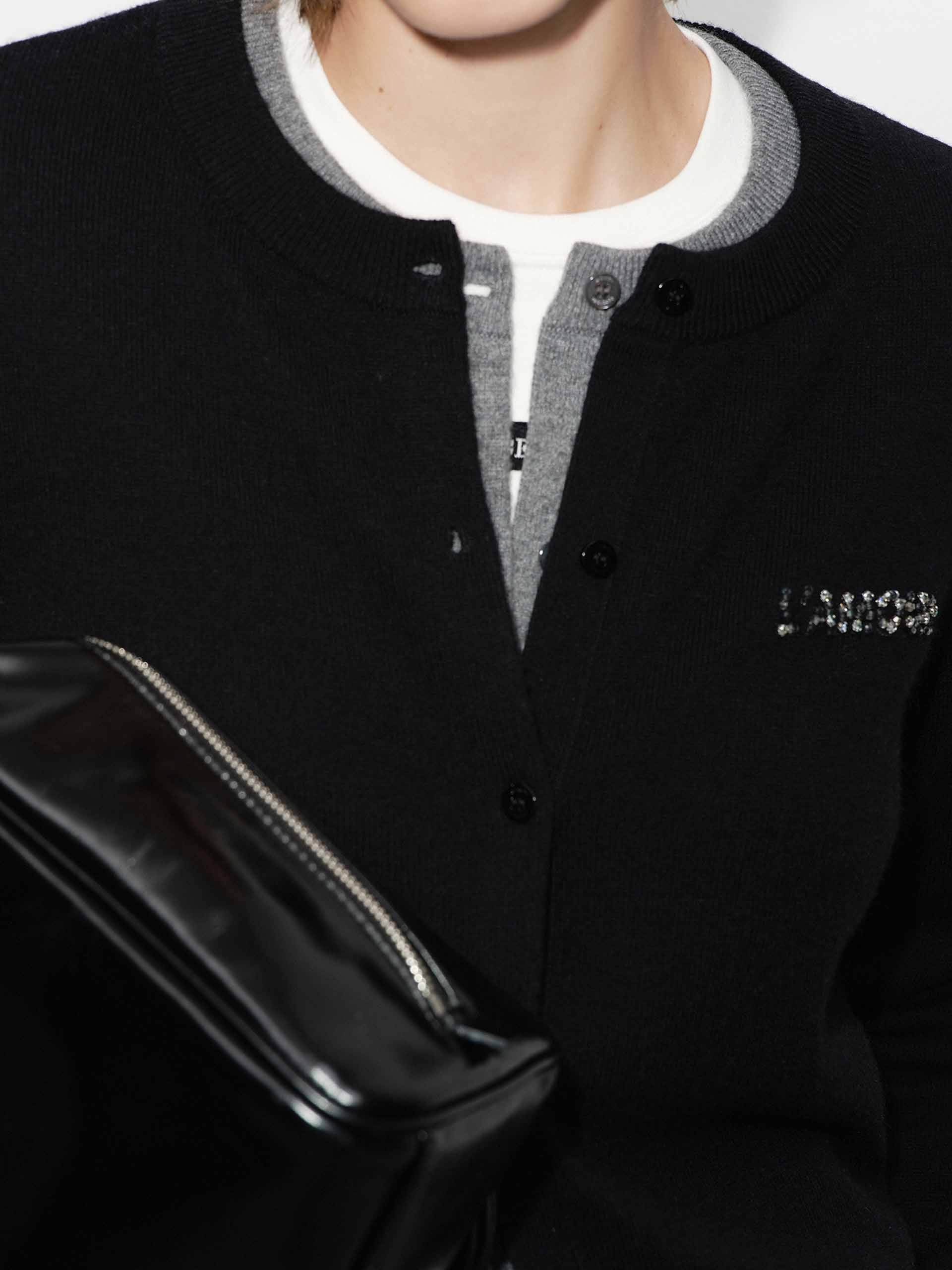 Sequin Detail Cropped Cardigan - Image 10