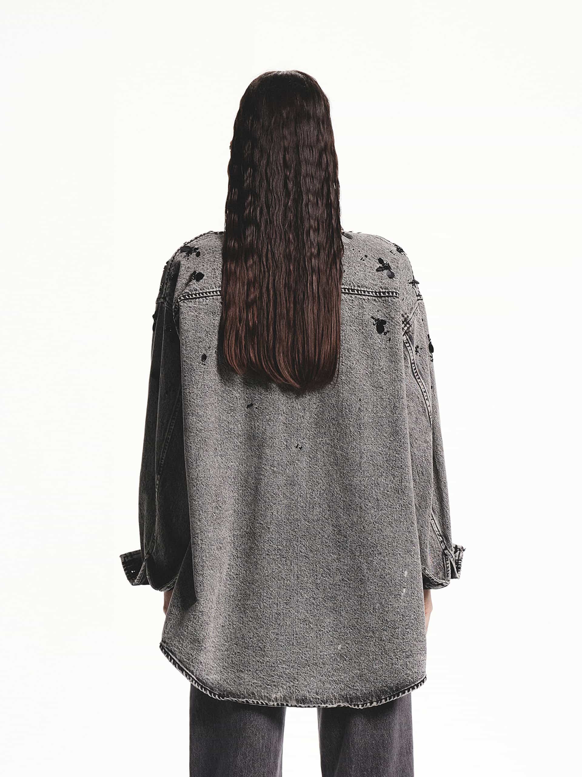 Sequin Detail Loose Jacket - Image 3