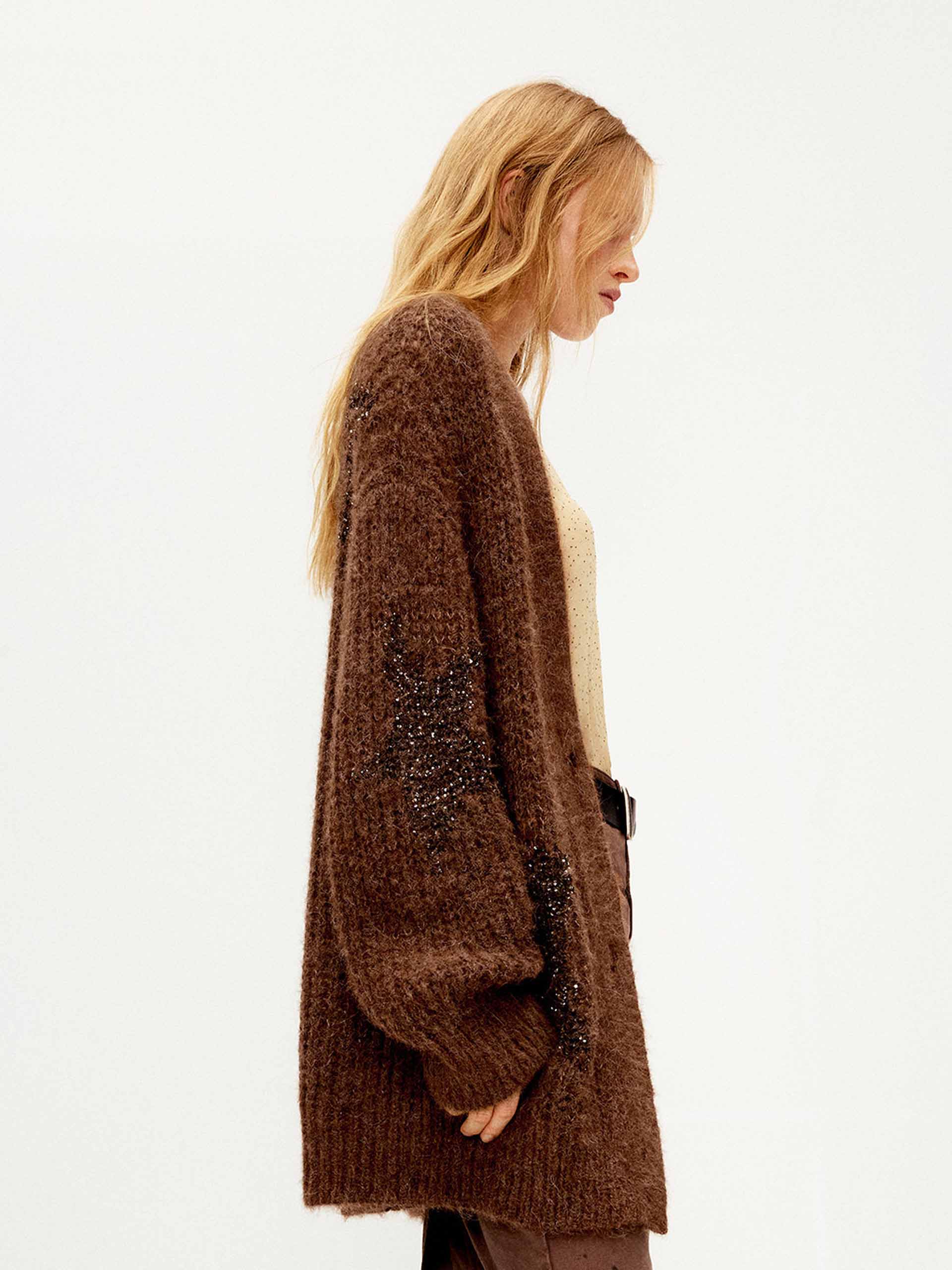 Sequin Star Knitted Cardigan - Image 7