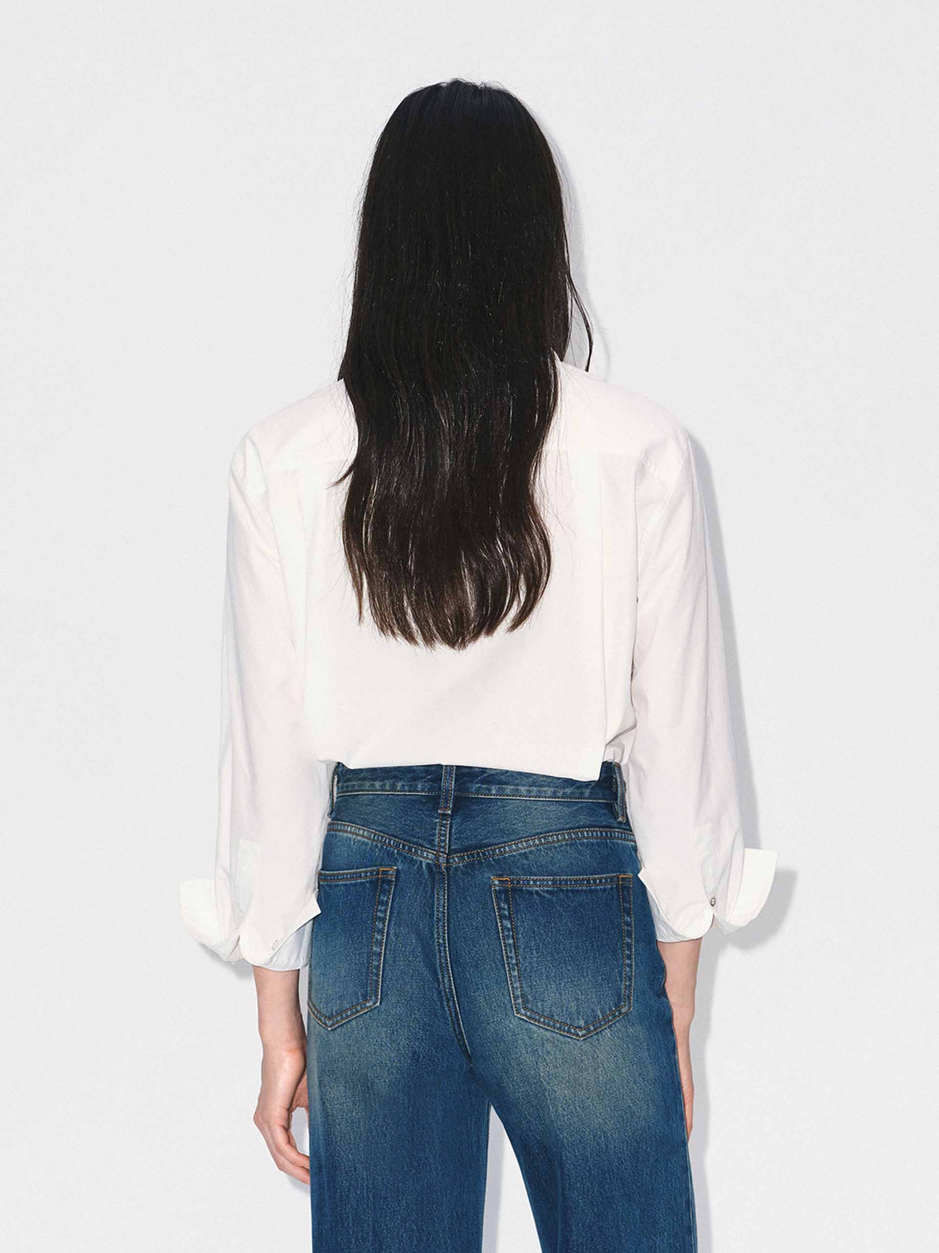 Sequins Neckline Cotton Shirt - Image 6
