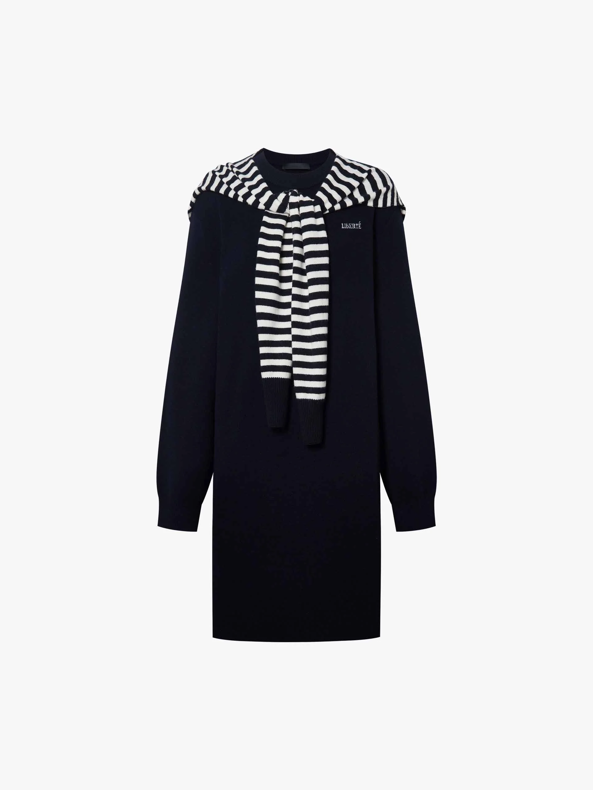Shawl Detail Sweatshirt Dress - Image 5