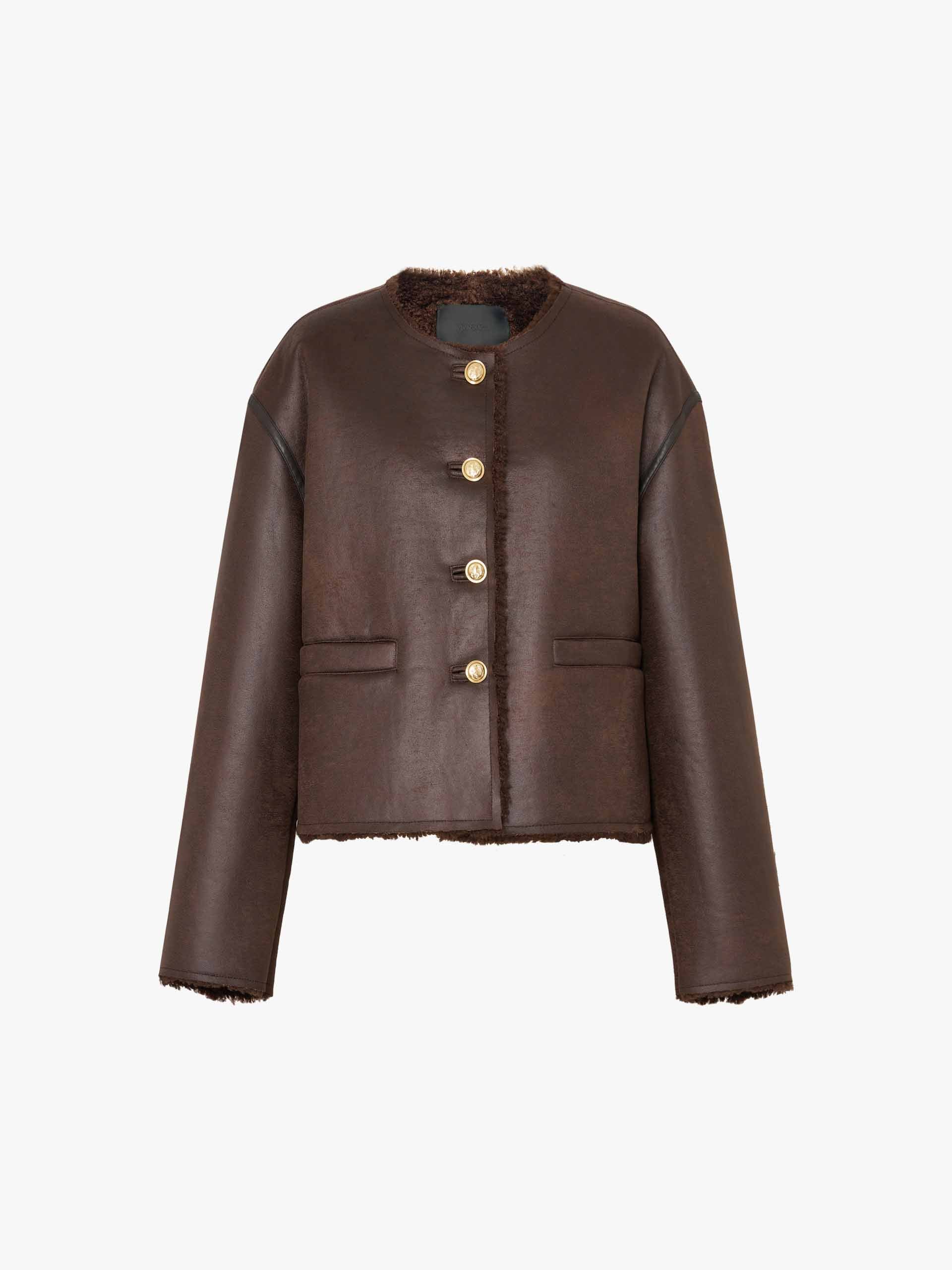 Shearling Cropped Jacket - Image 13