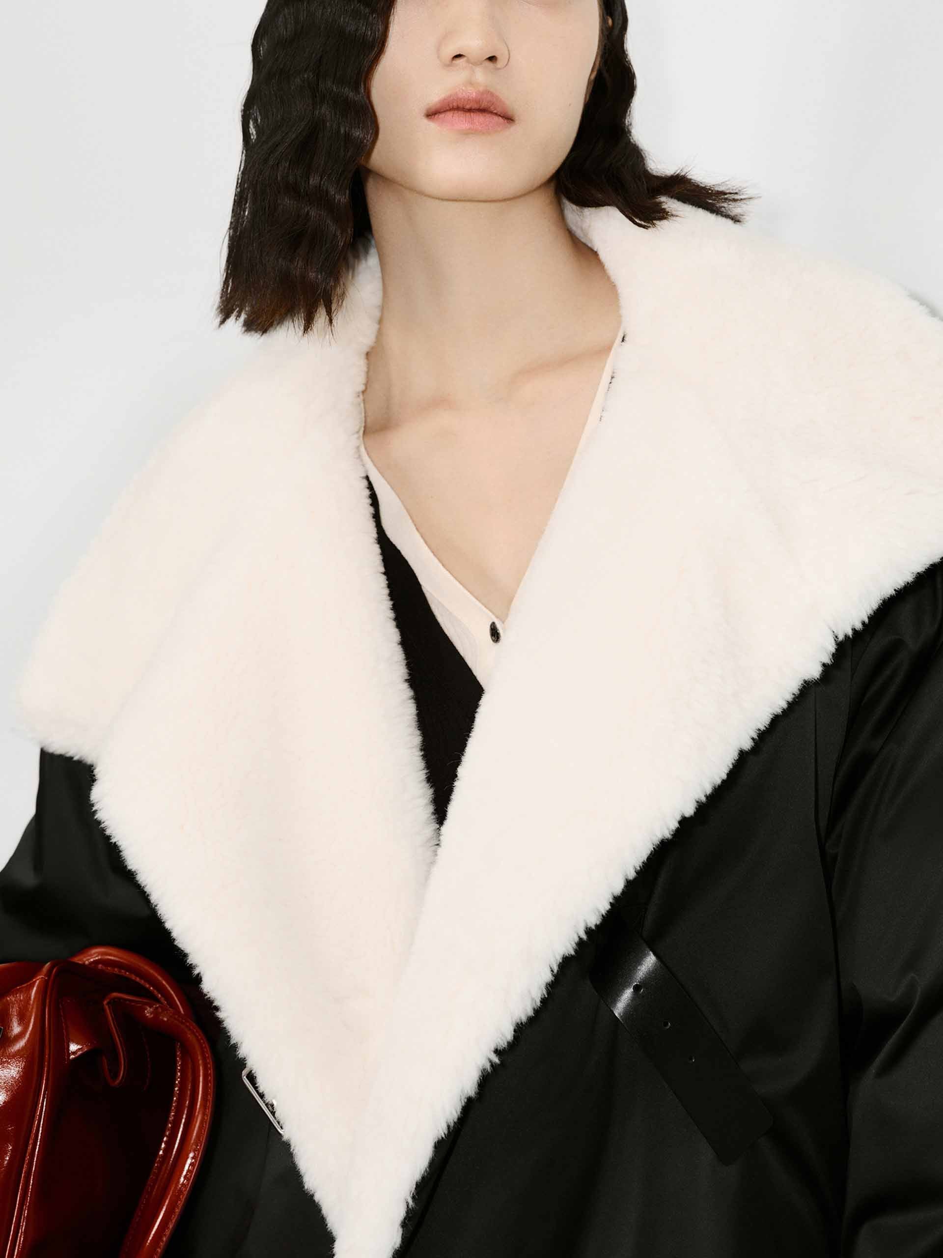 Shearling Detail Quilted Jacket - Image 6
