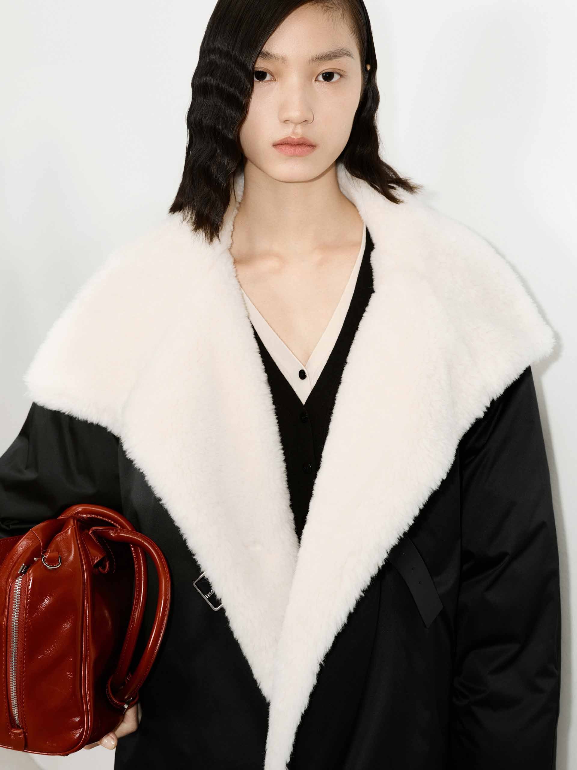Shearling Detail Quilted Jacket - Image 8