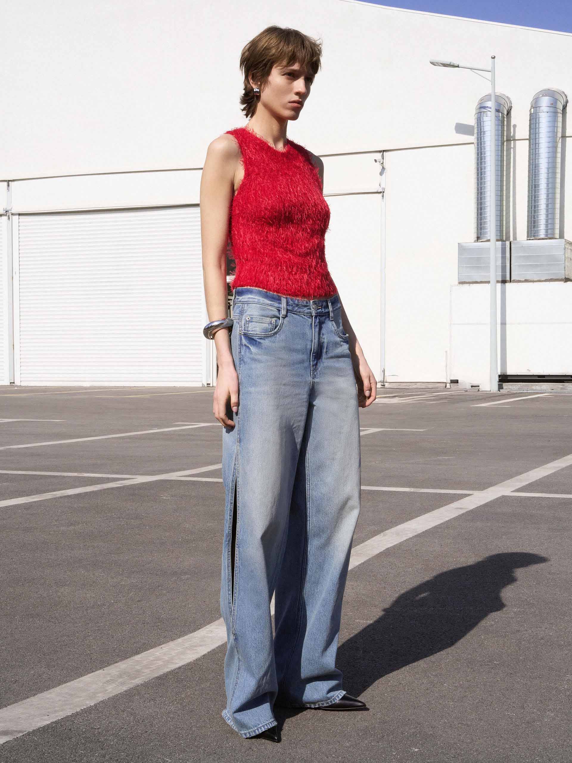 Side Cutout Straight Jeans - Image 6