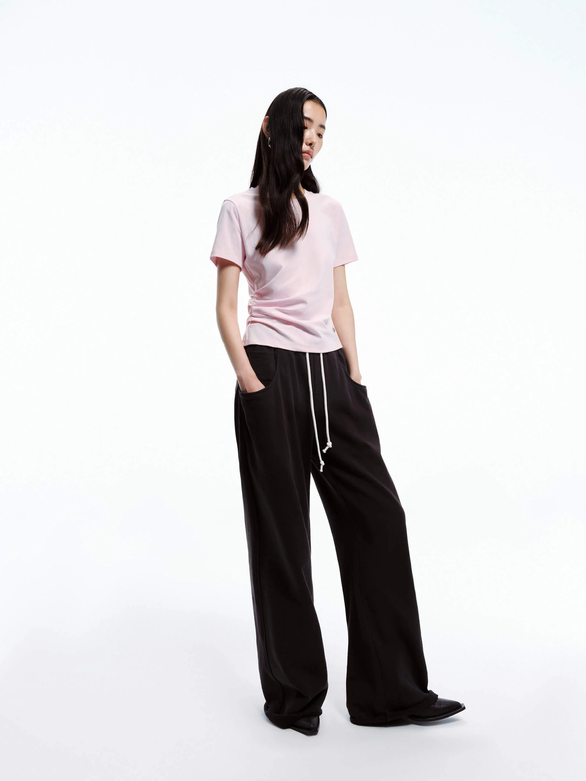 Side Pleated Fitted T-shirt - Image 12