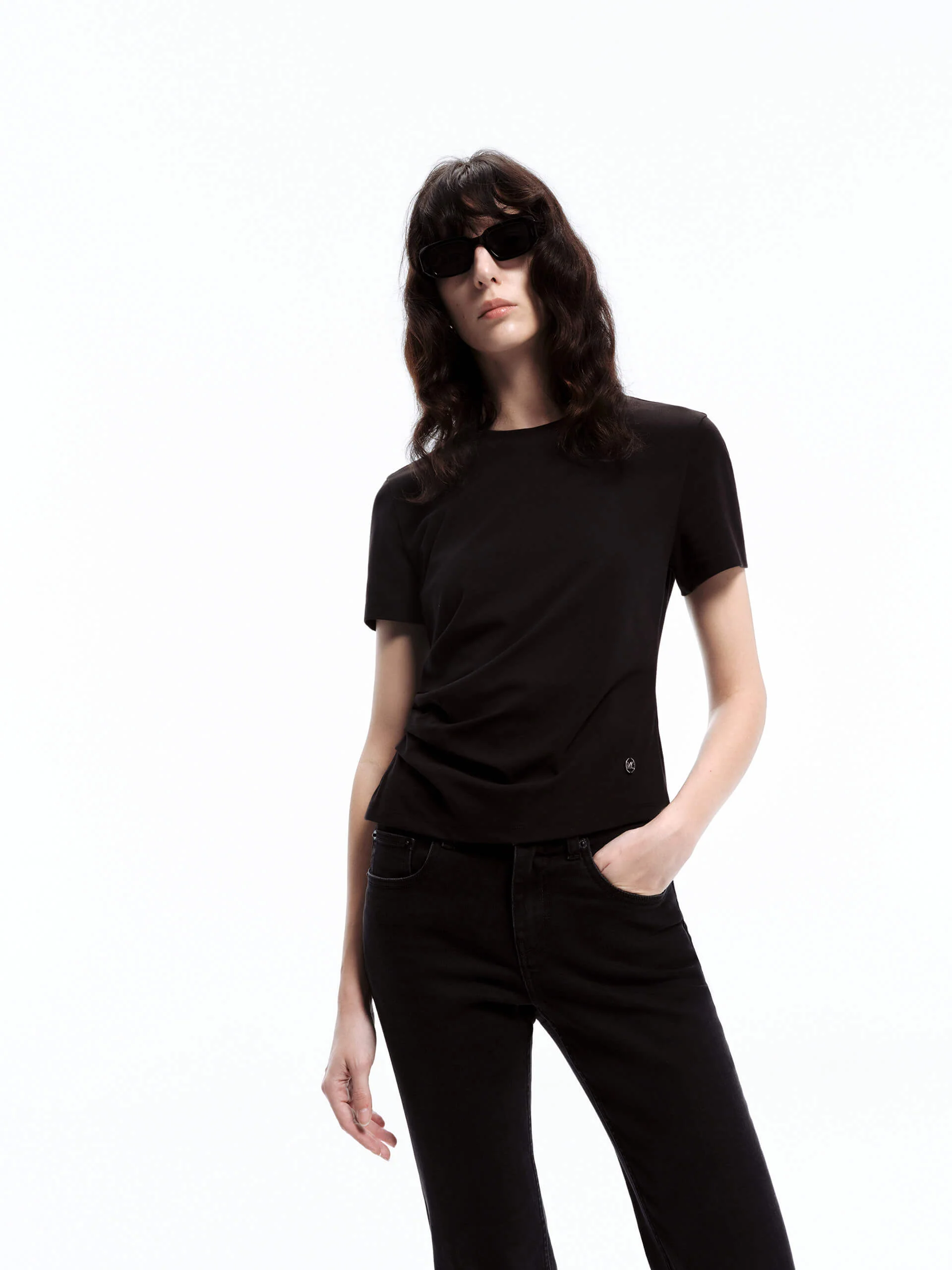 Side Pleated Fitted T-shirt - Image 13