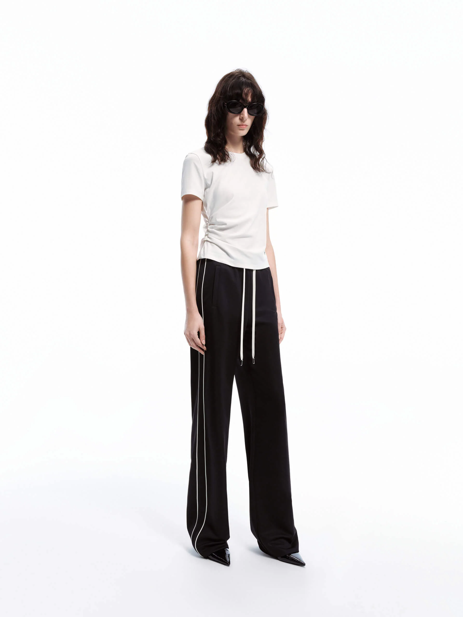 Side Pleated Fitted T-shirt - Image 5