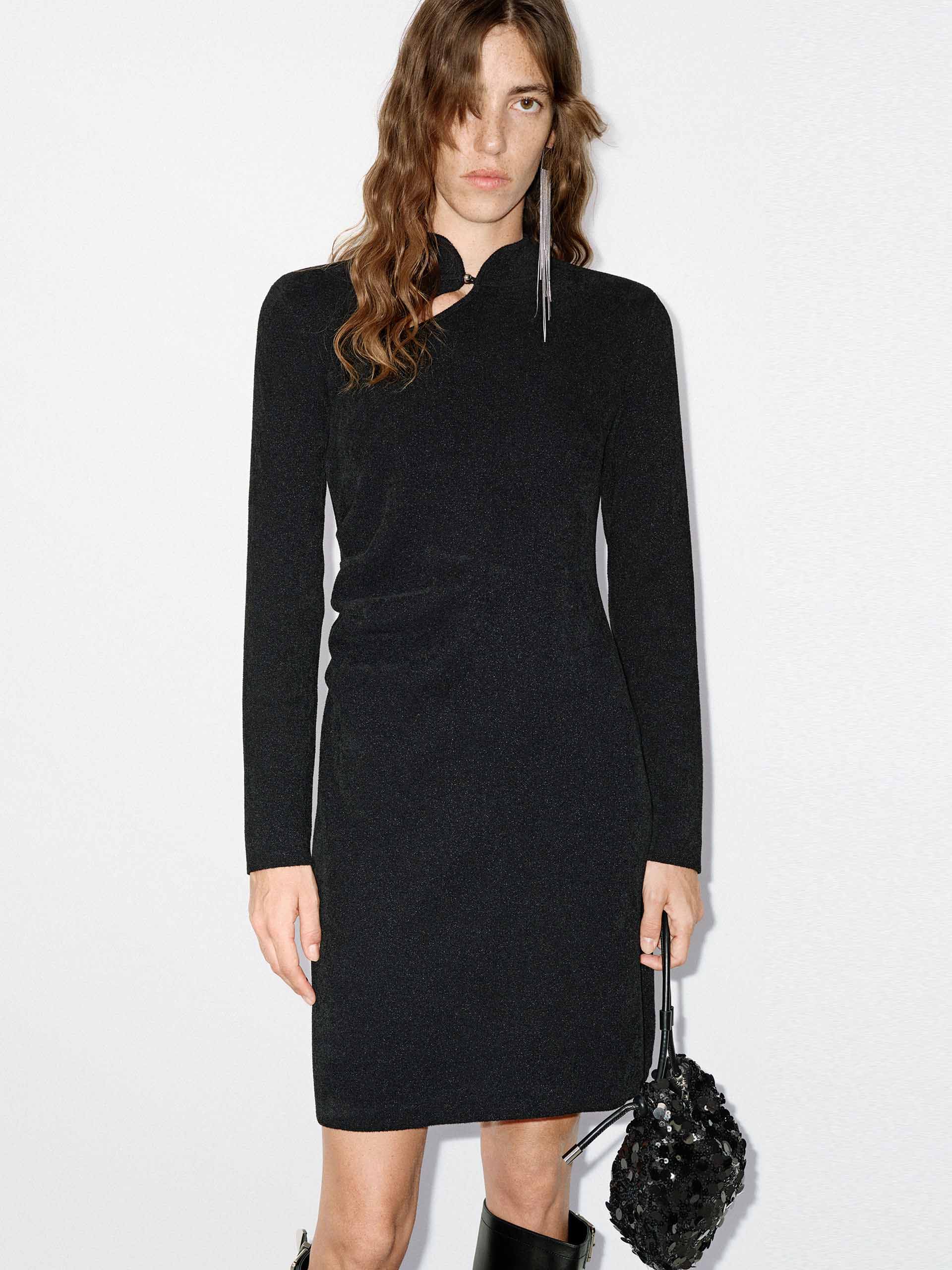 Side Pleated Mini Dress - Image 9