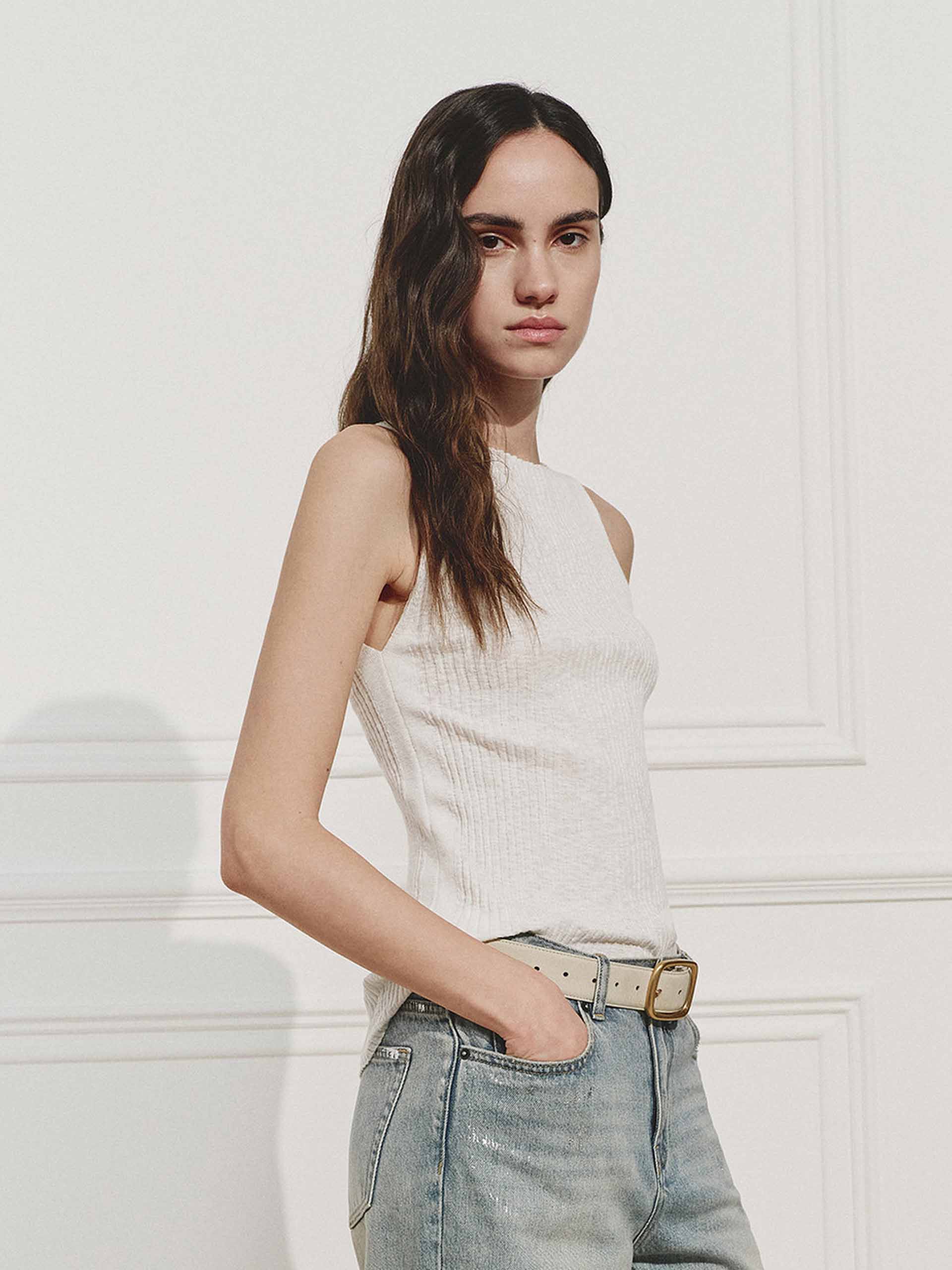 Side Slit Ribbed Knit Top - Image 22