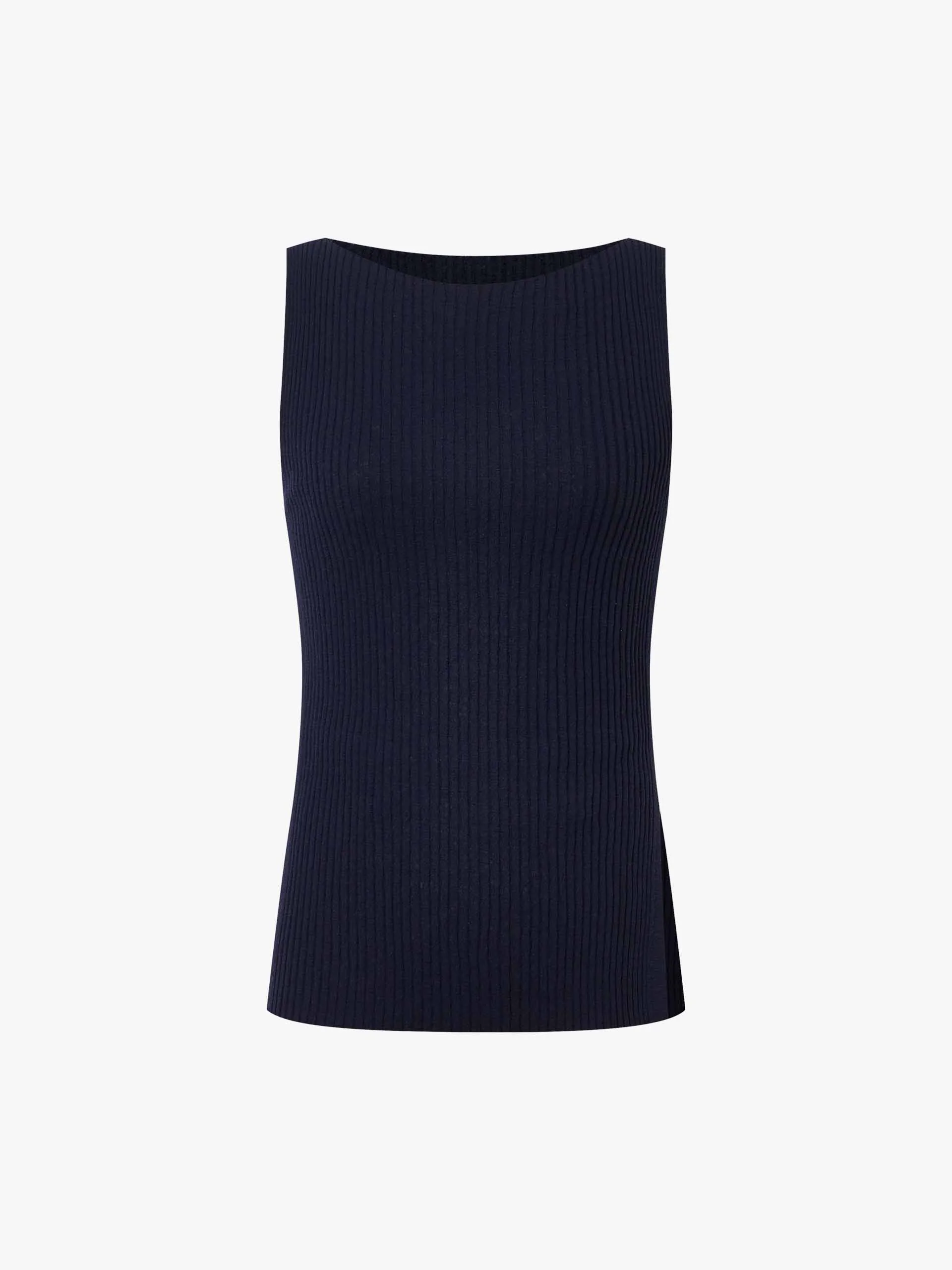 Side Slit Ribbed Knit Top - Image 5