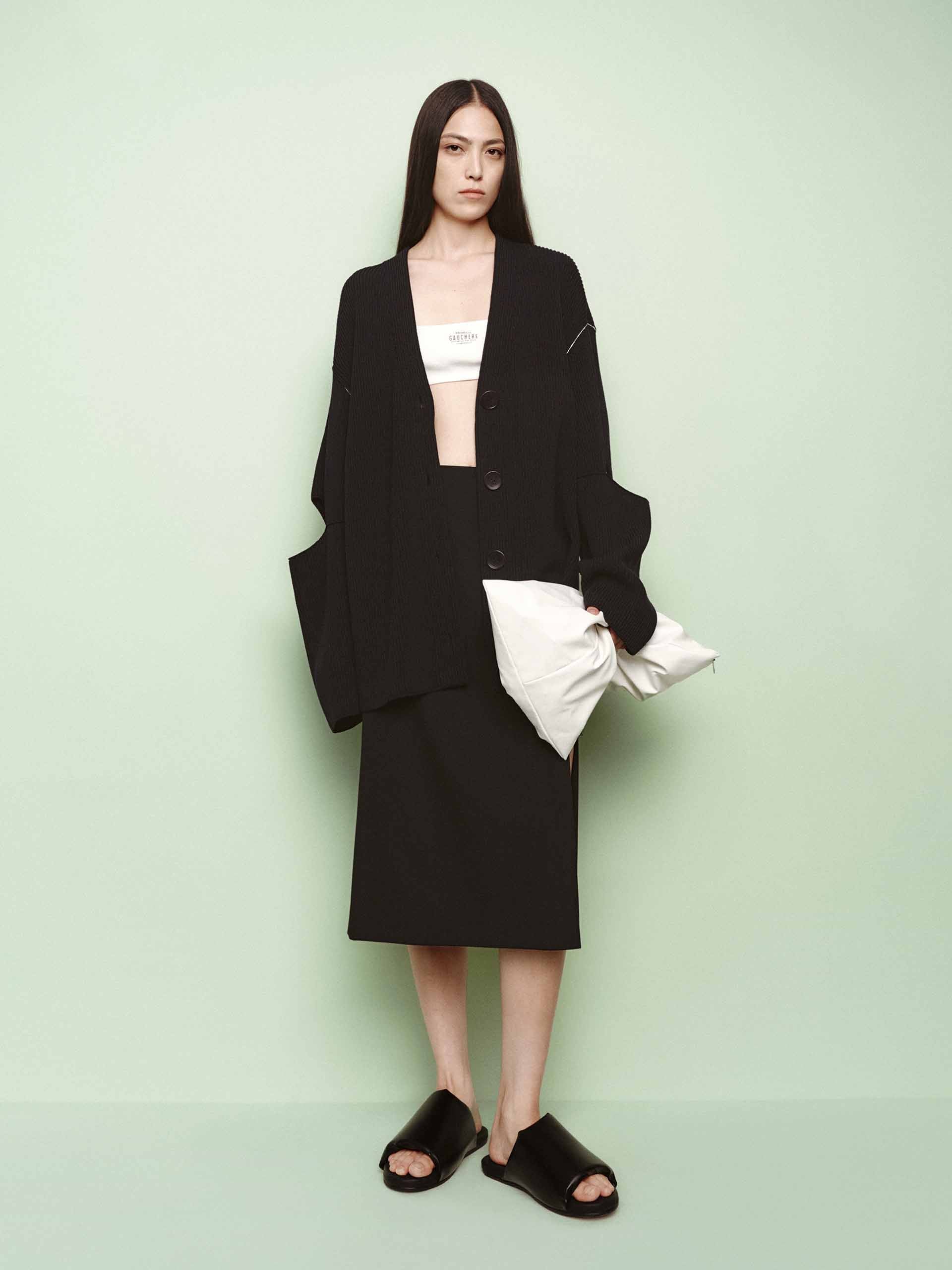 Side Slit Wool Skirt - Image 6