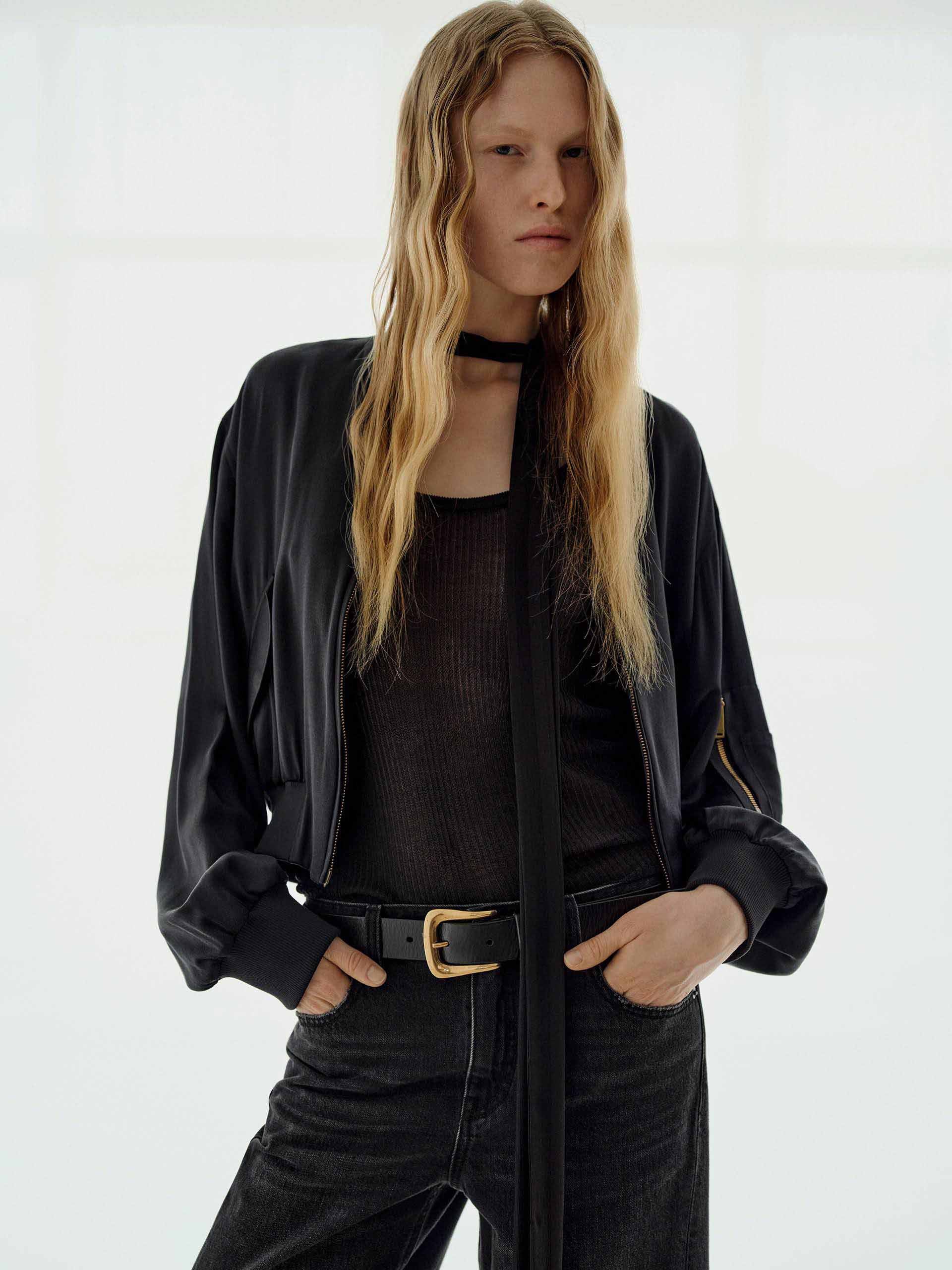 Silk Blend Cropped Jacket - Image 3