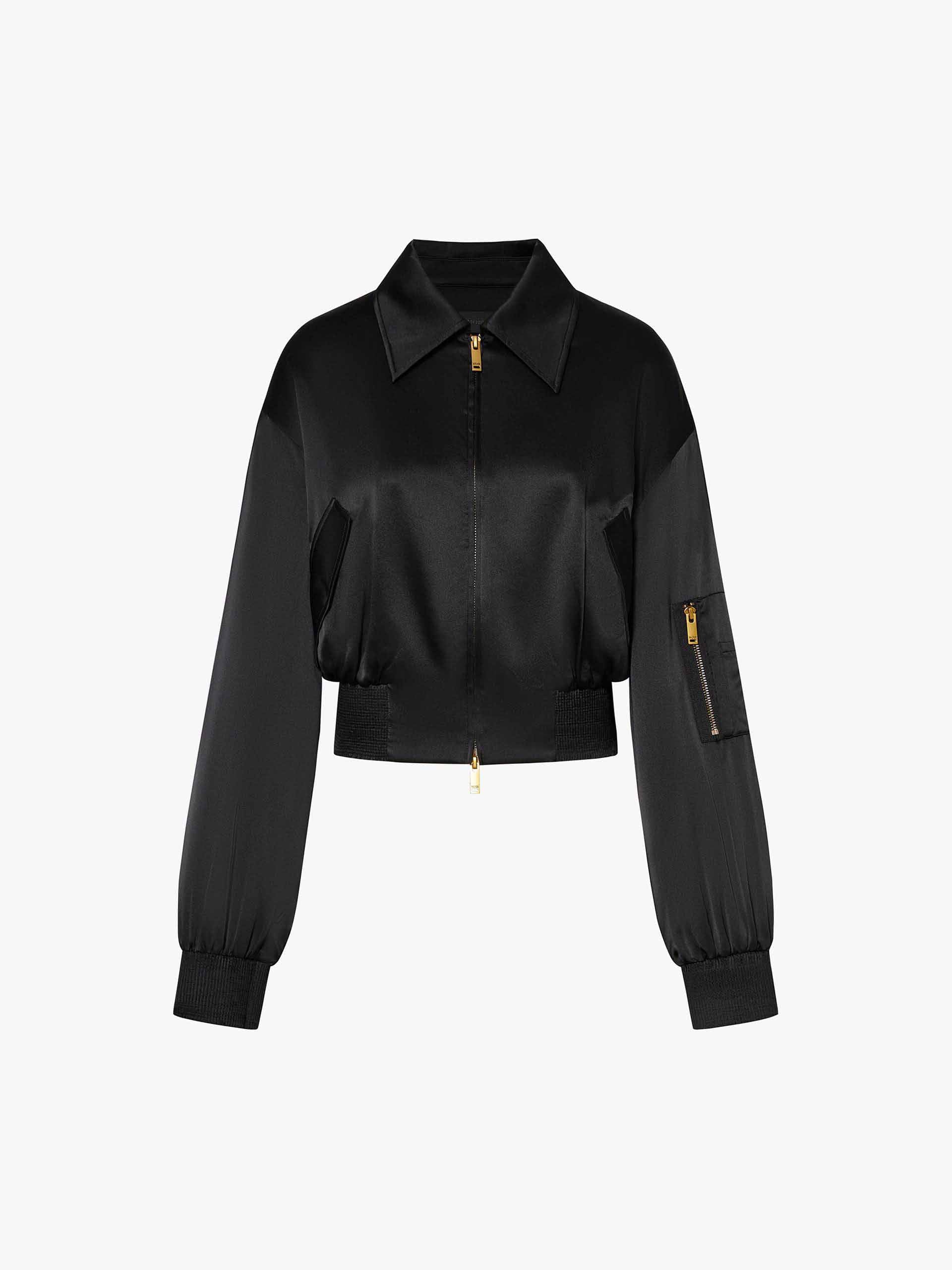 Silk Blend Cropped Jacket - Image 5