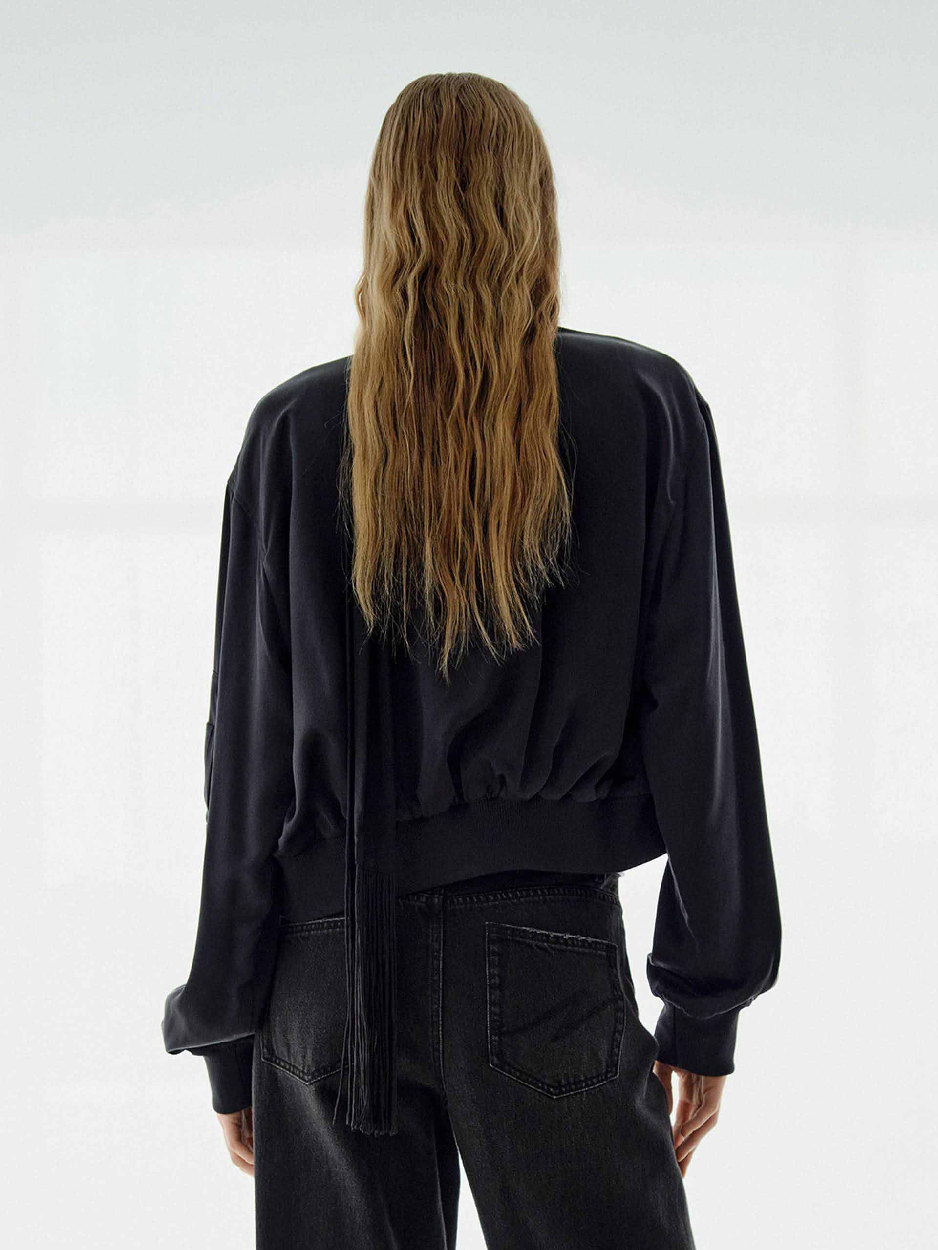 Silk Blend Cropped Jacket - Image 6